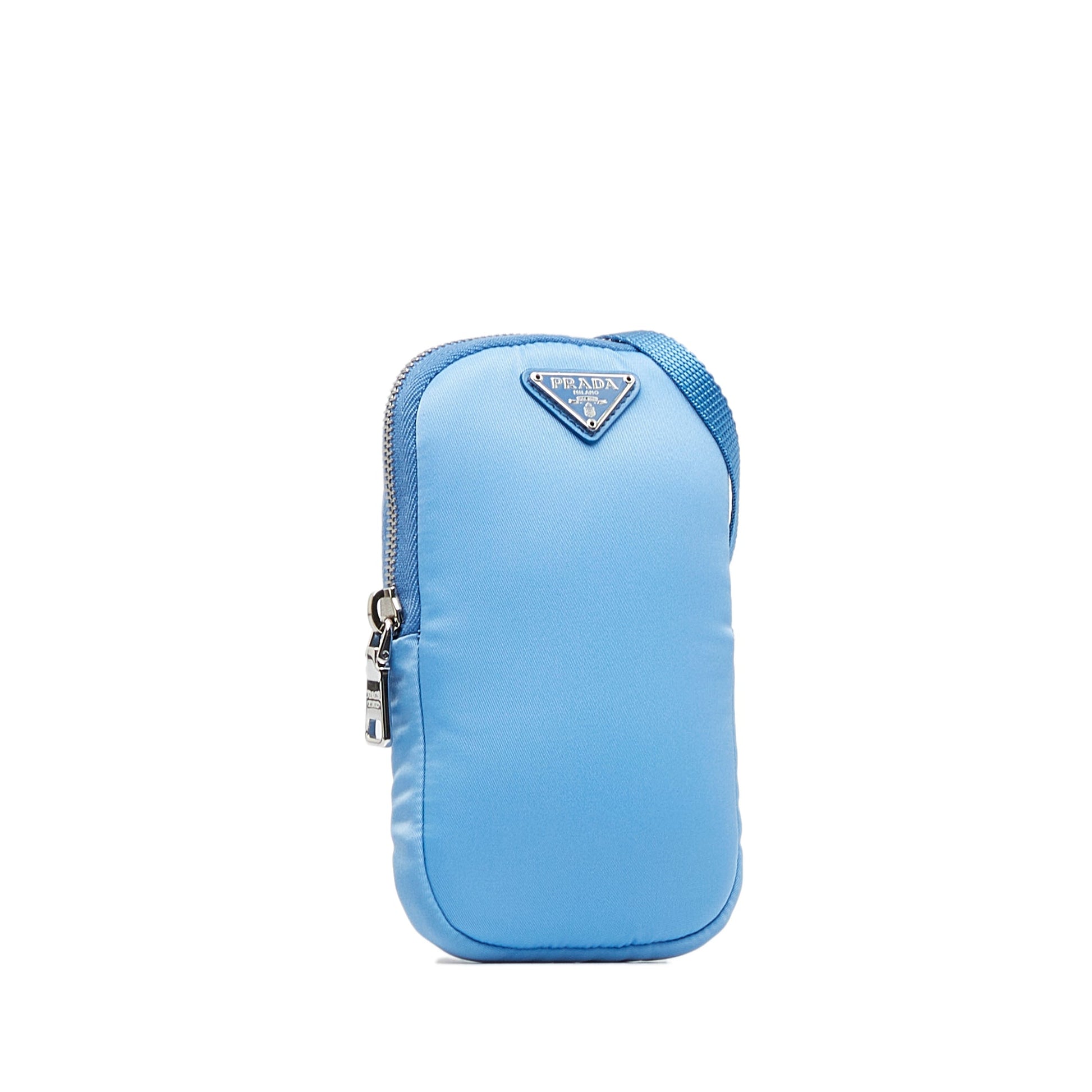 Prada Tessuto Phone Holder Blue Nylon Canvas Luxury Handbag