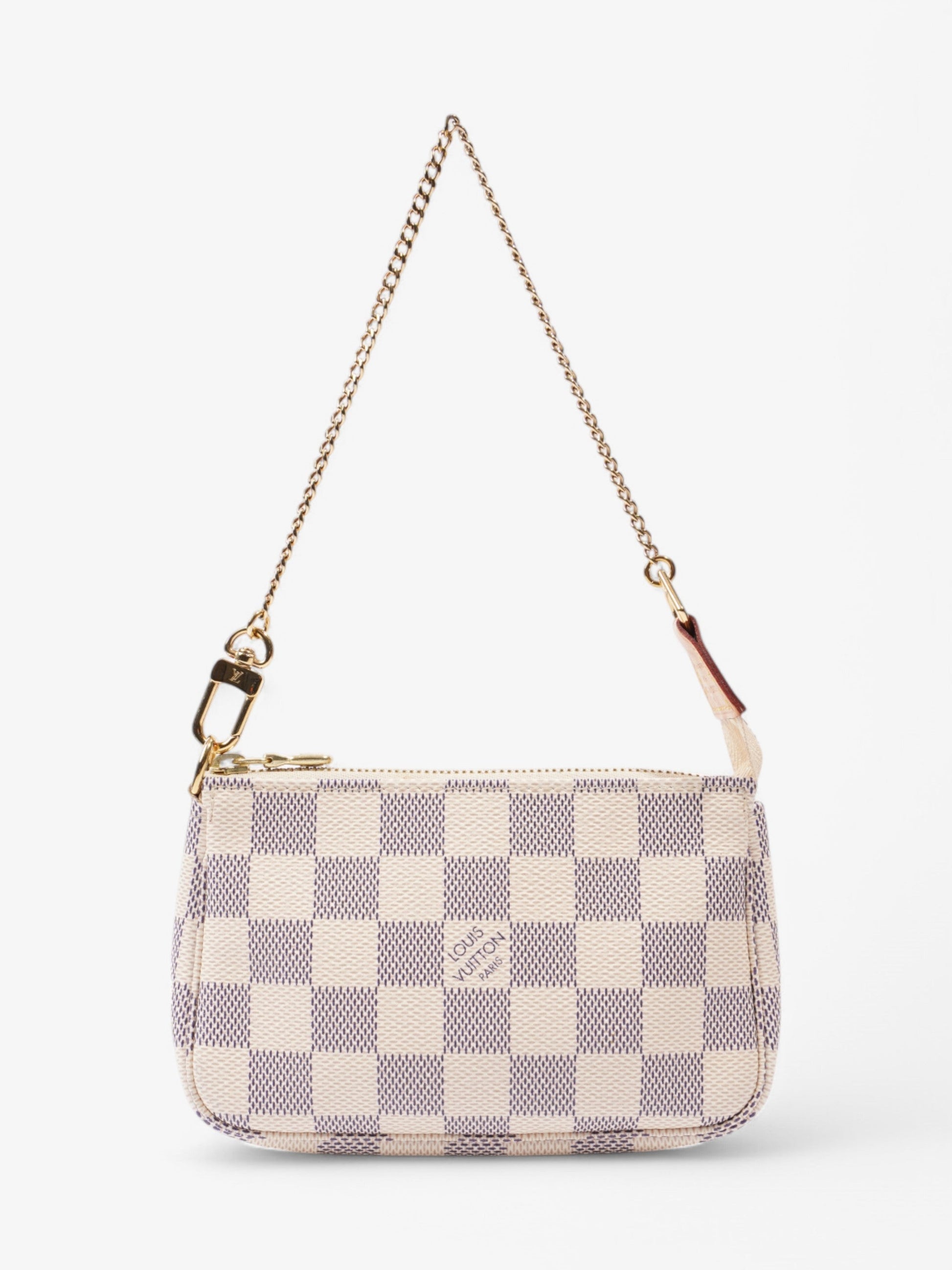 Designer Women's Crossbody Bag | Louis Vuitton Mini Pochette Accessoires Damier Azur Coated Canvas