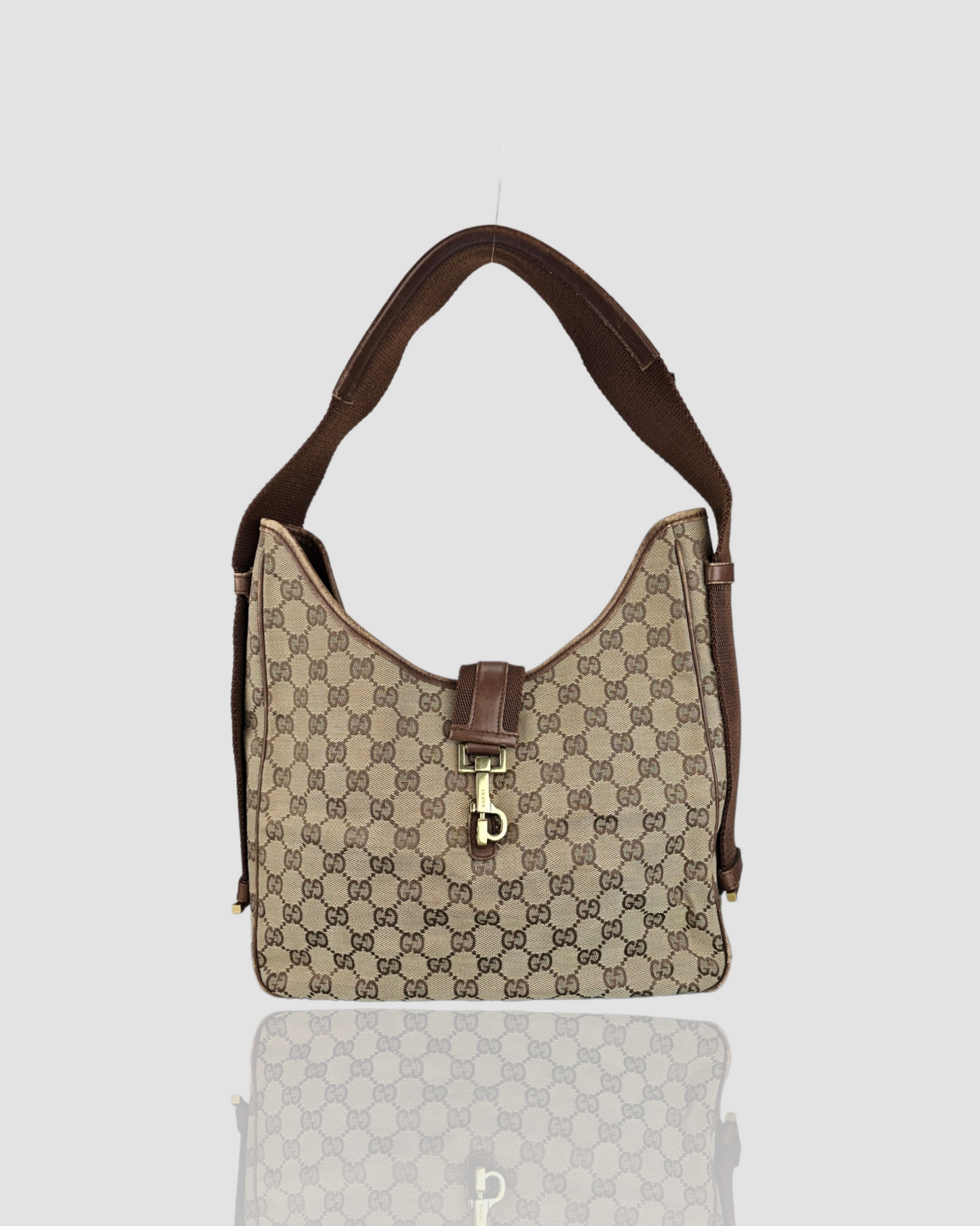 Gucci Leather Canvas Shoulder Bag