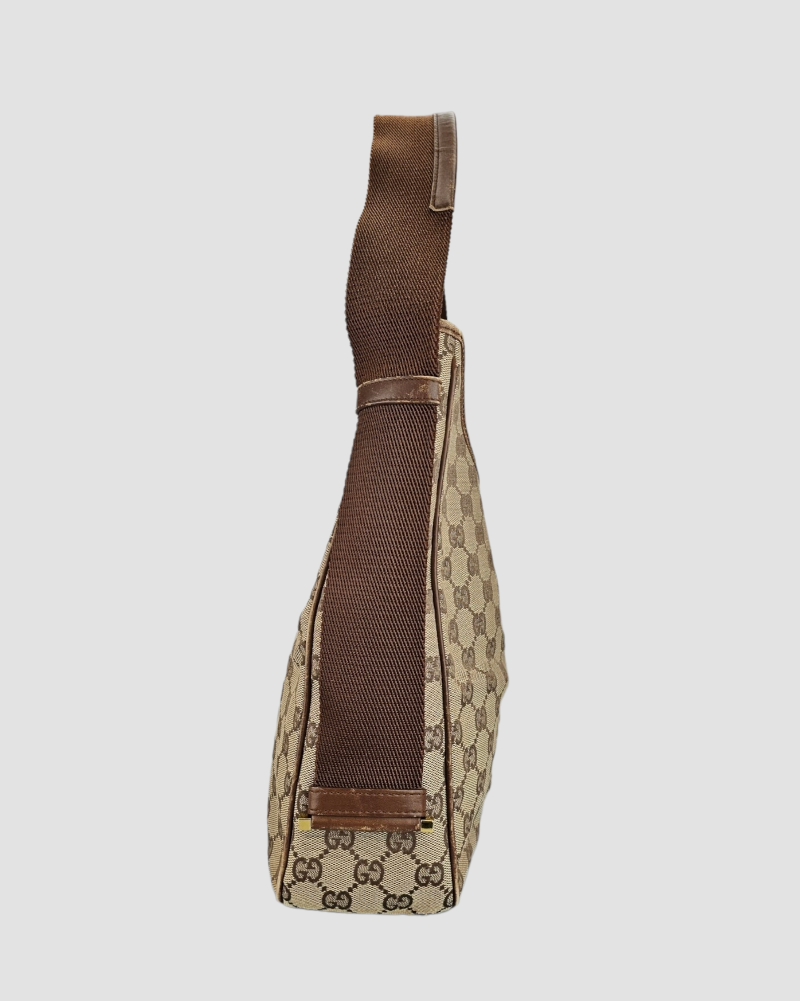Gucci Leather Canvas Shoulder Bag