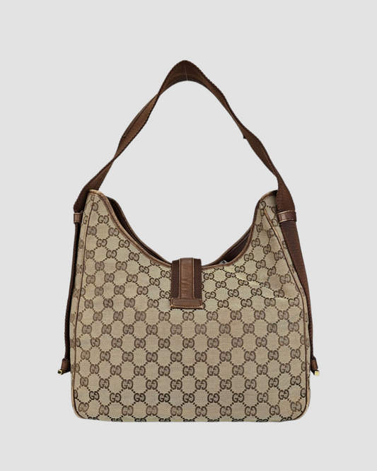 Gucci Leather Canvas Shoulder Bag