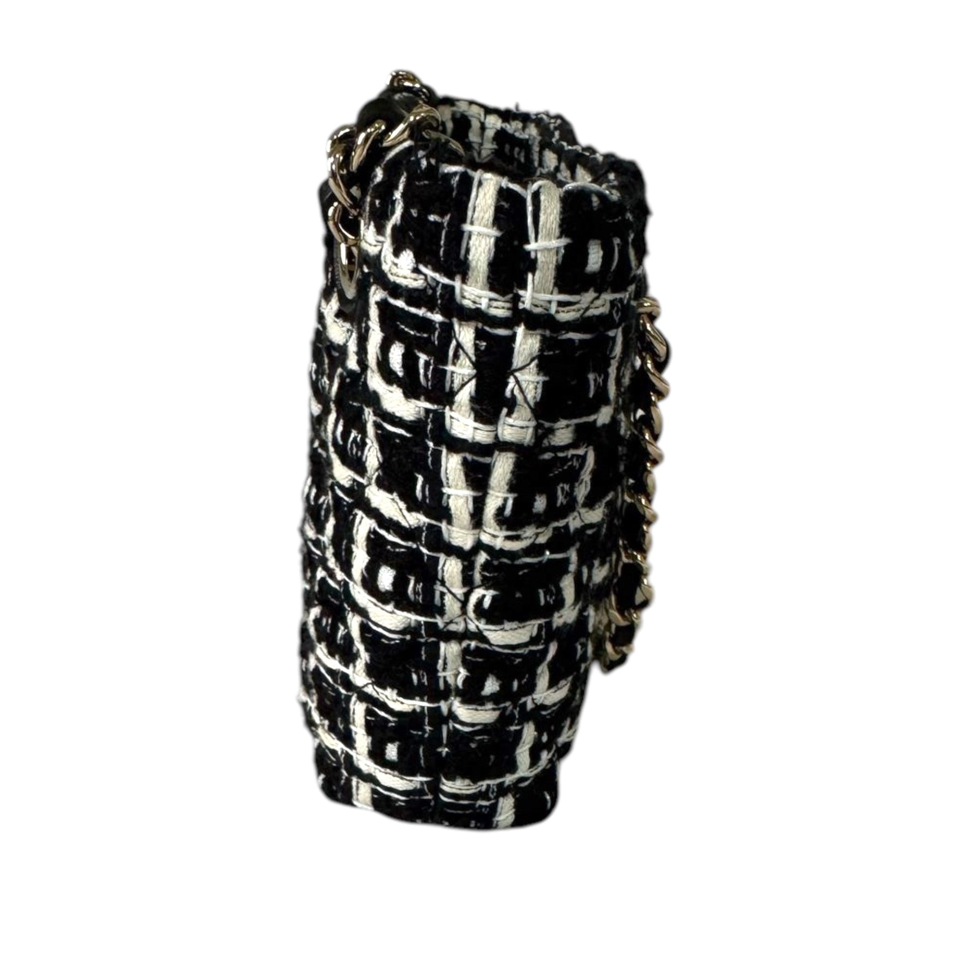 Chanel Black and White Tweed Small Bag