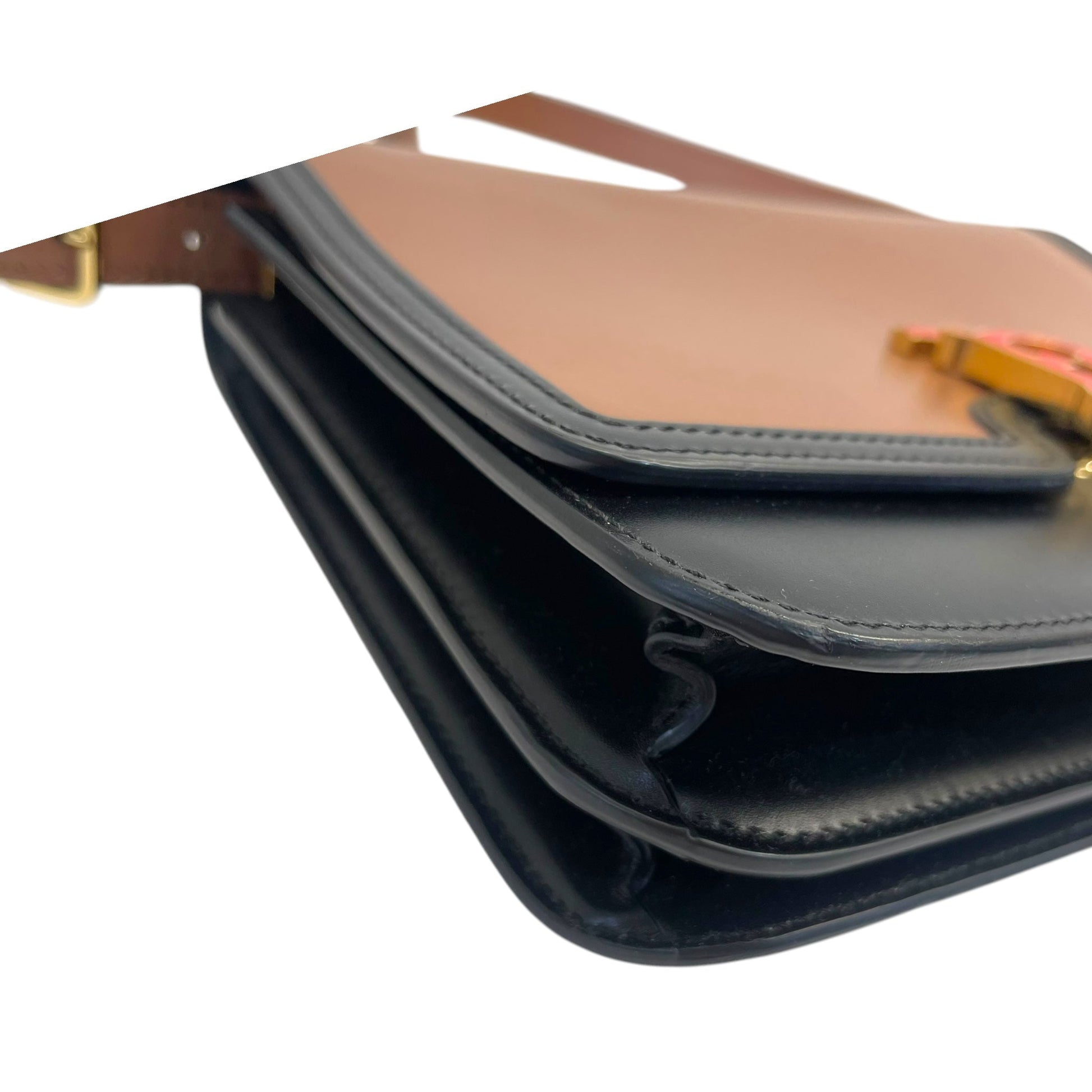 Burberry Brown Leather TB Shoulder Bag
