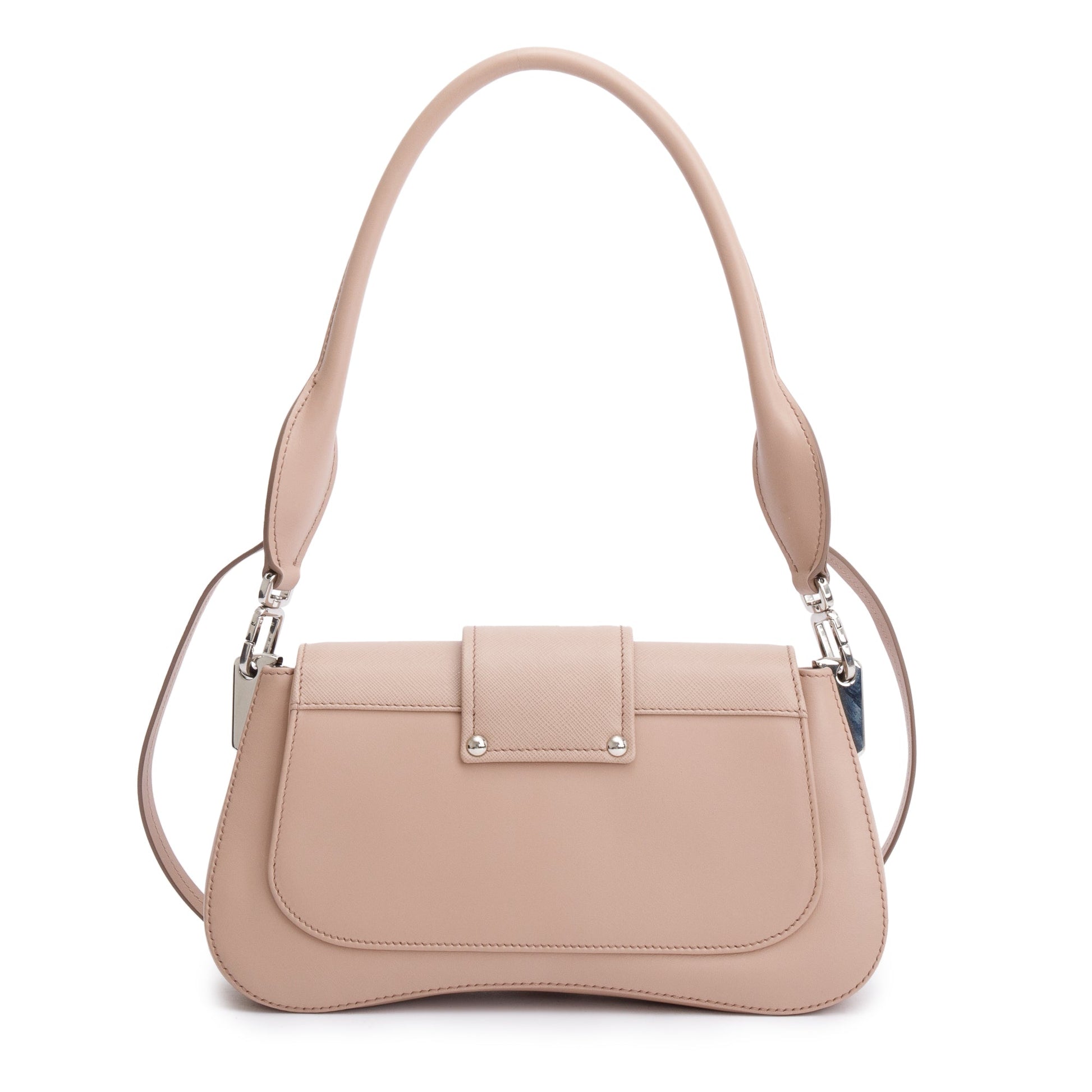 Prada 2020 Beige City Calf Saffiano Sidonie Shoulder Bag
