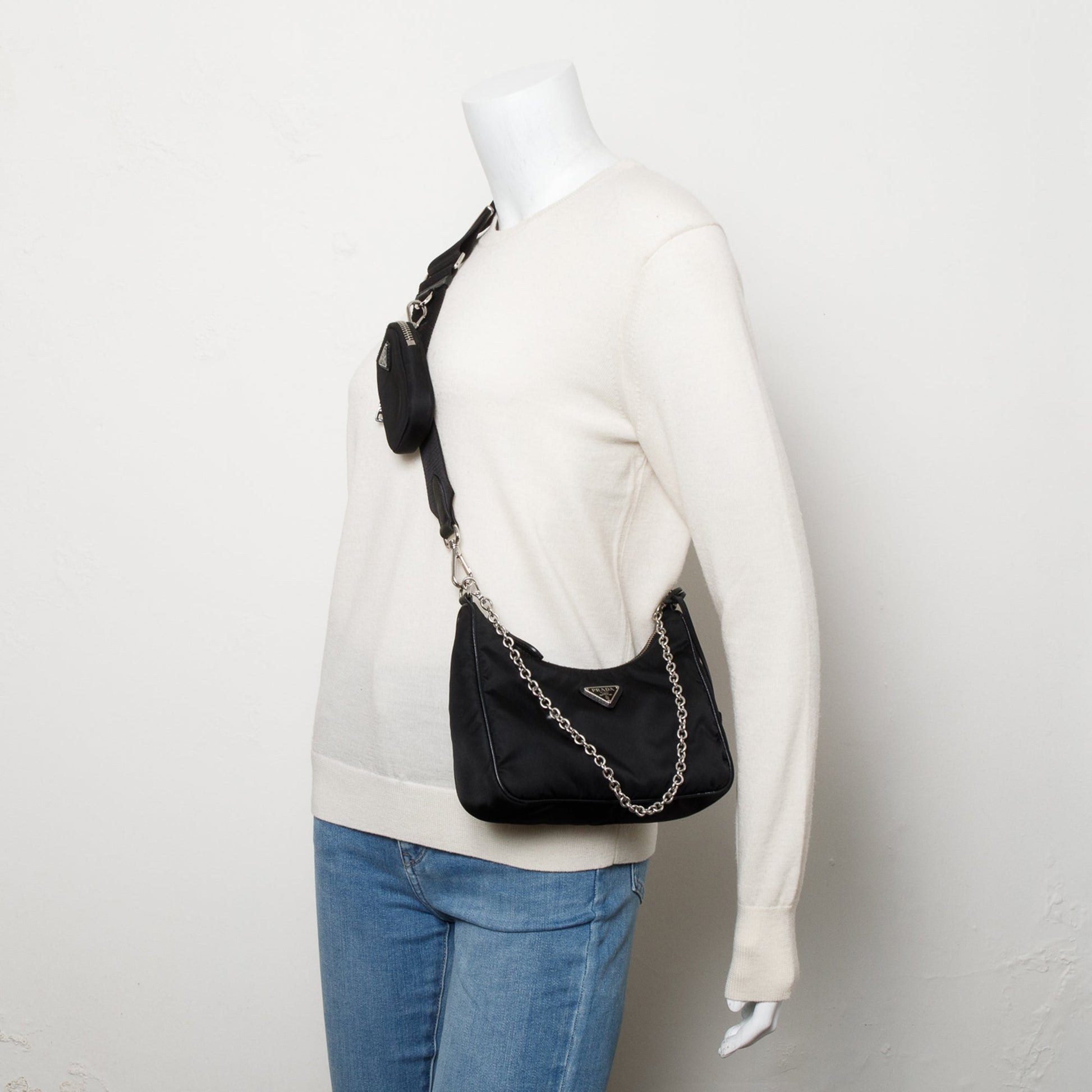 Prada 2020 Black Re-Edition 2005 Re-Nylon Shoulder Bag
