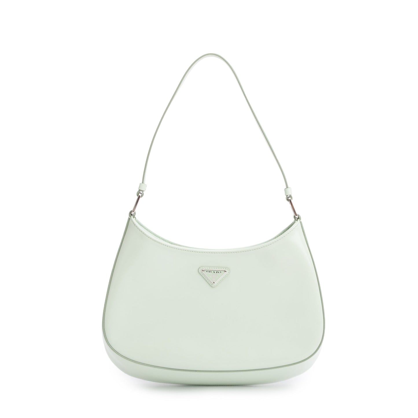 Prada 2021 Aqua Spazzolato Leather Cleo Bag