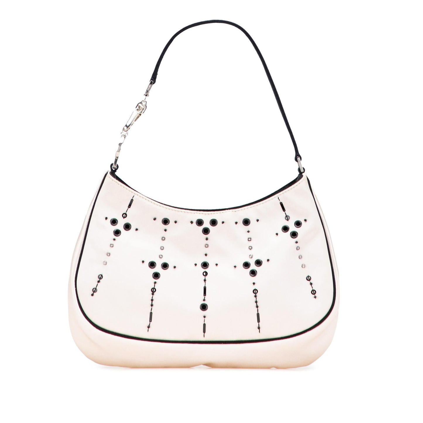 Prada Beaded Satin Cleo Shoulder Bag