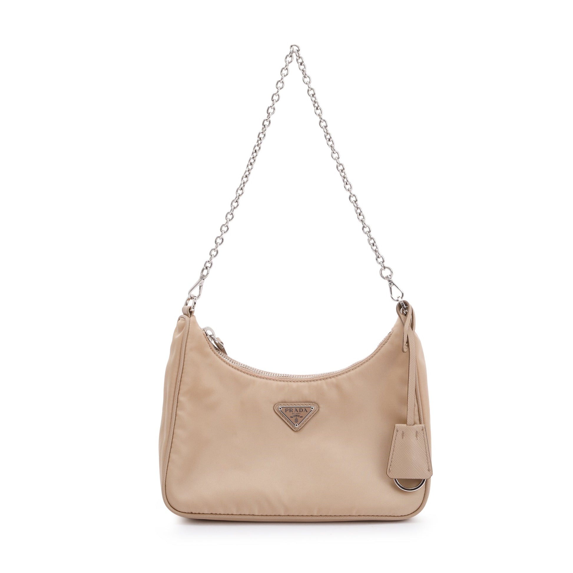 Prada Beige Re-Edition 2005 Nylon Shoulder Bag