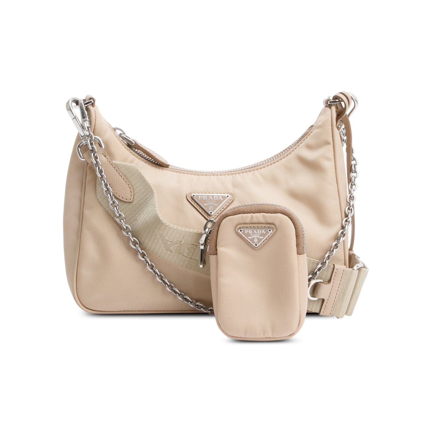 Prada Beige Re-Edition 2005 Re-Nylon Shoulder Bag