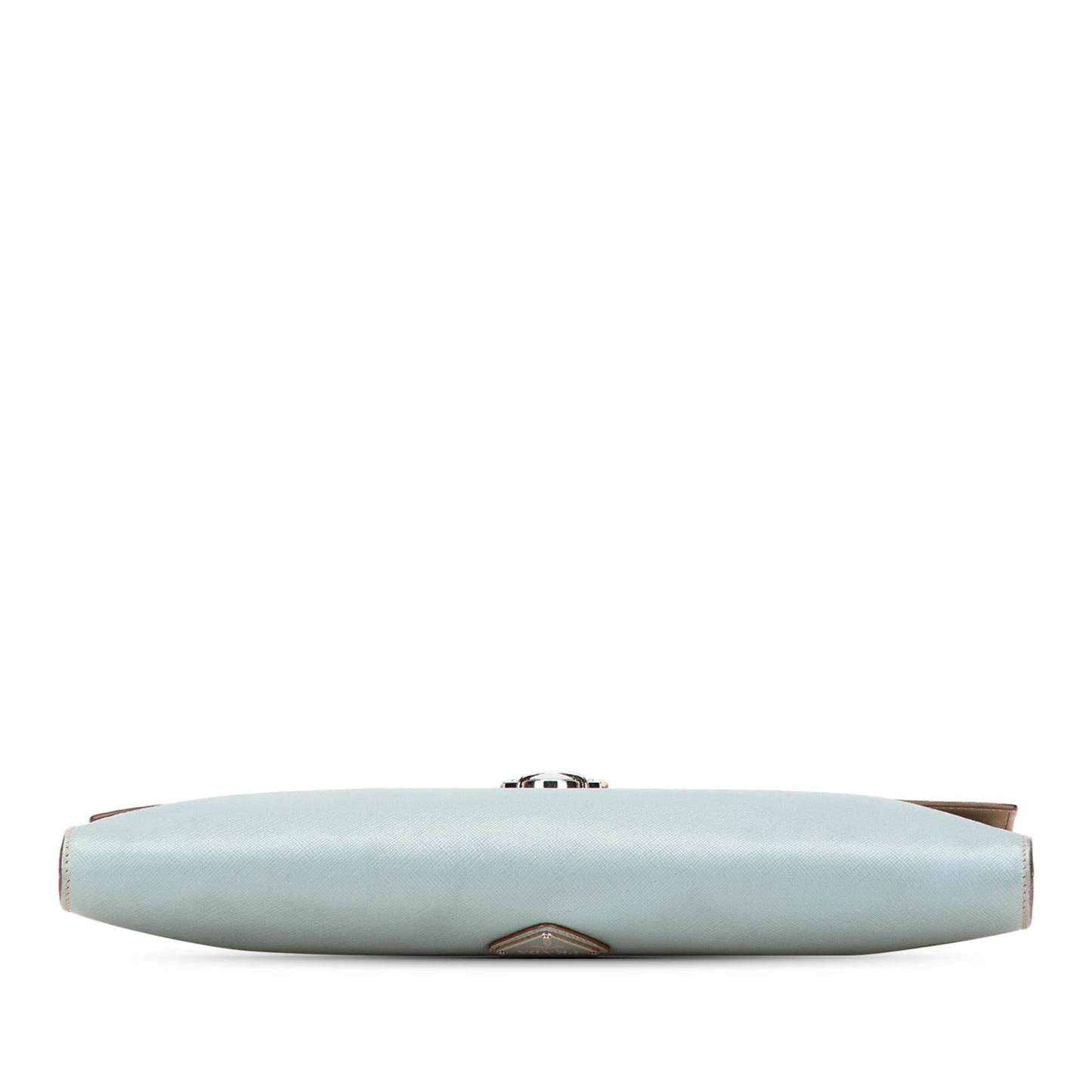 Prada Bicolor Saffiano Envelope Pushlock Clutch