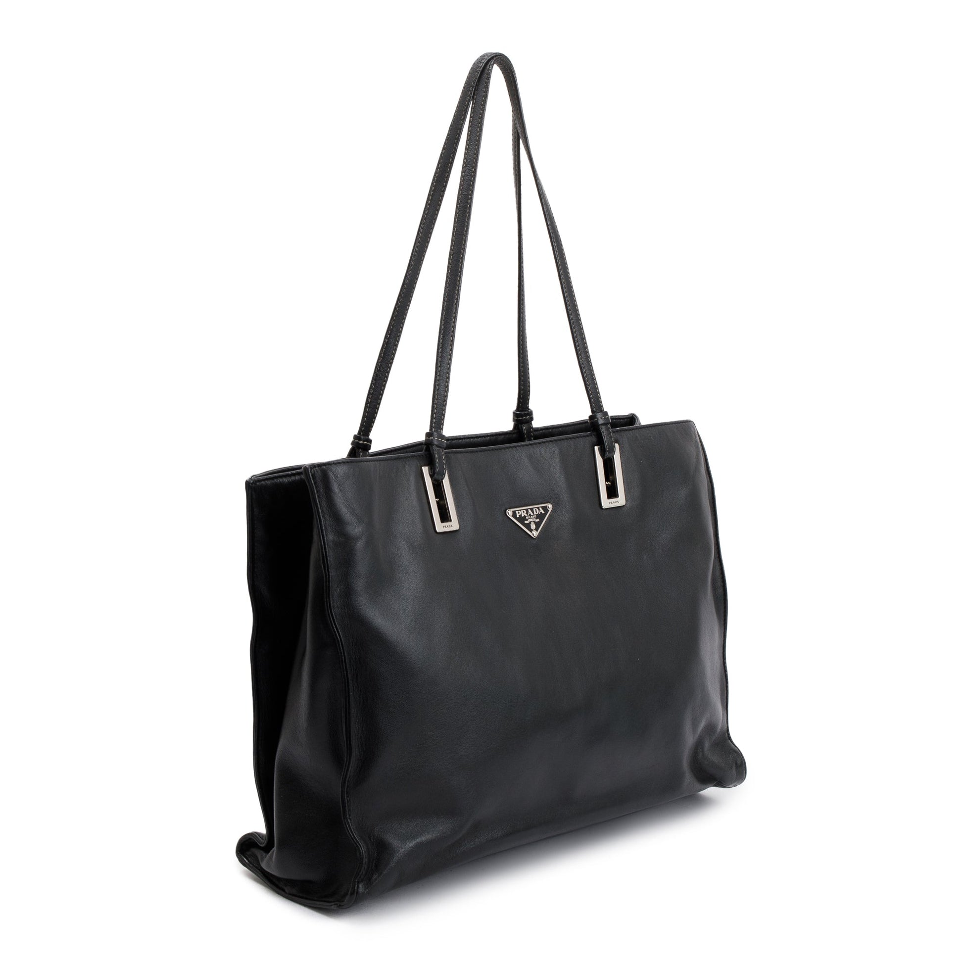 Prada Black Nappa Acciaio Tote