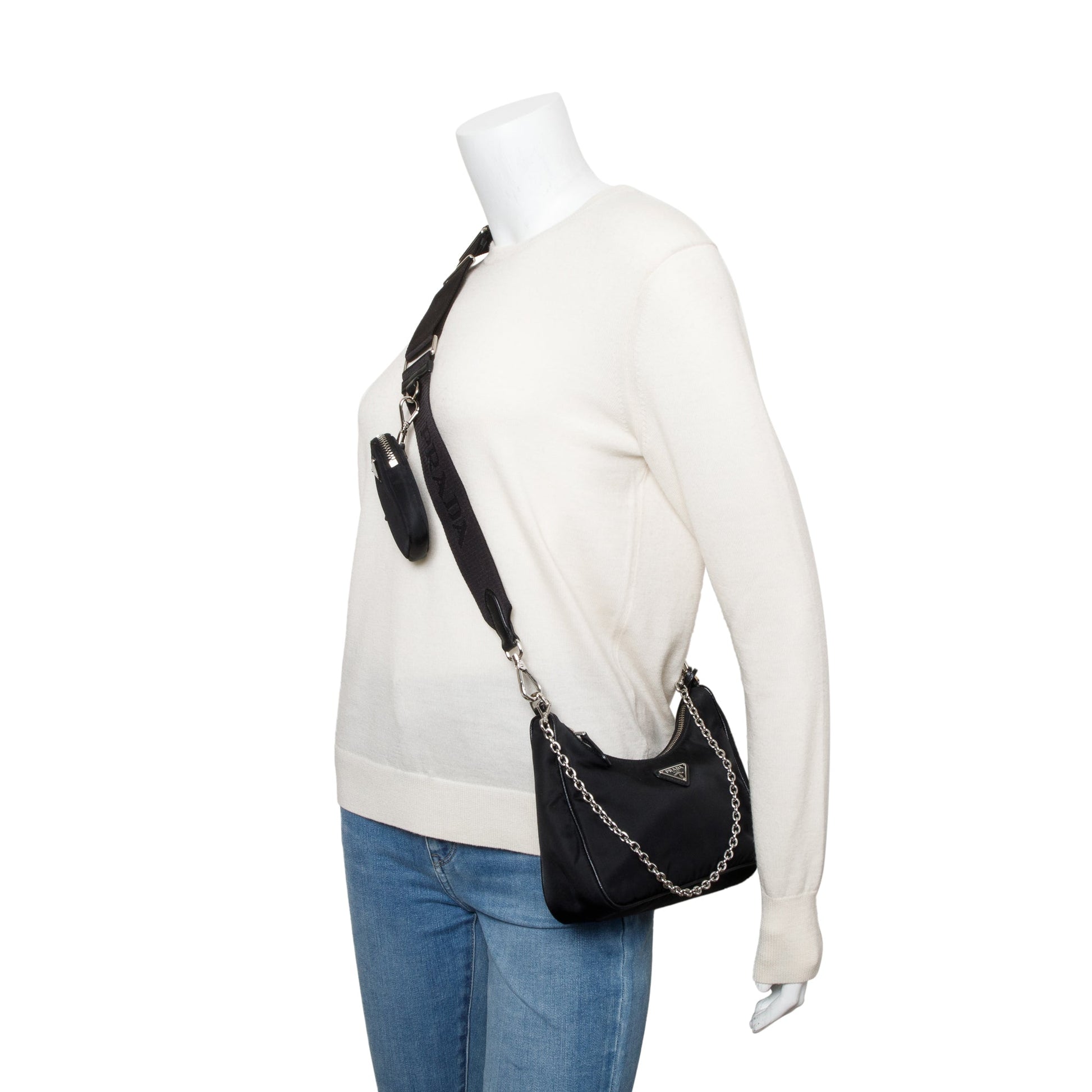 Prada Black Re-Edition 2005 Re-Nylon Shoulder Bag