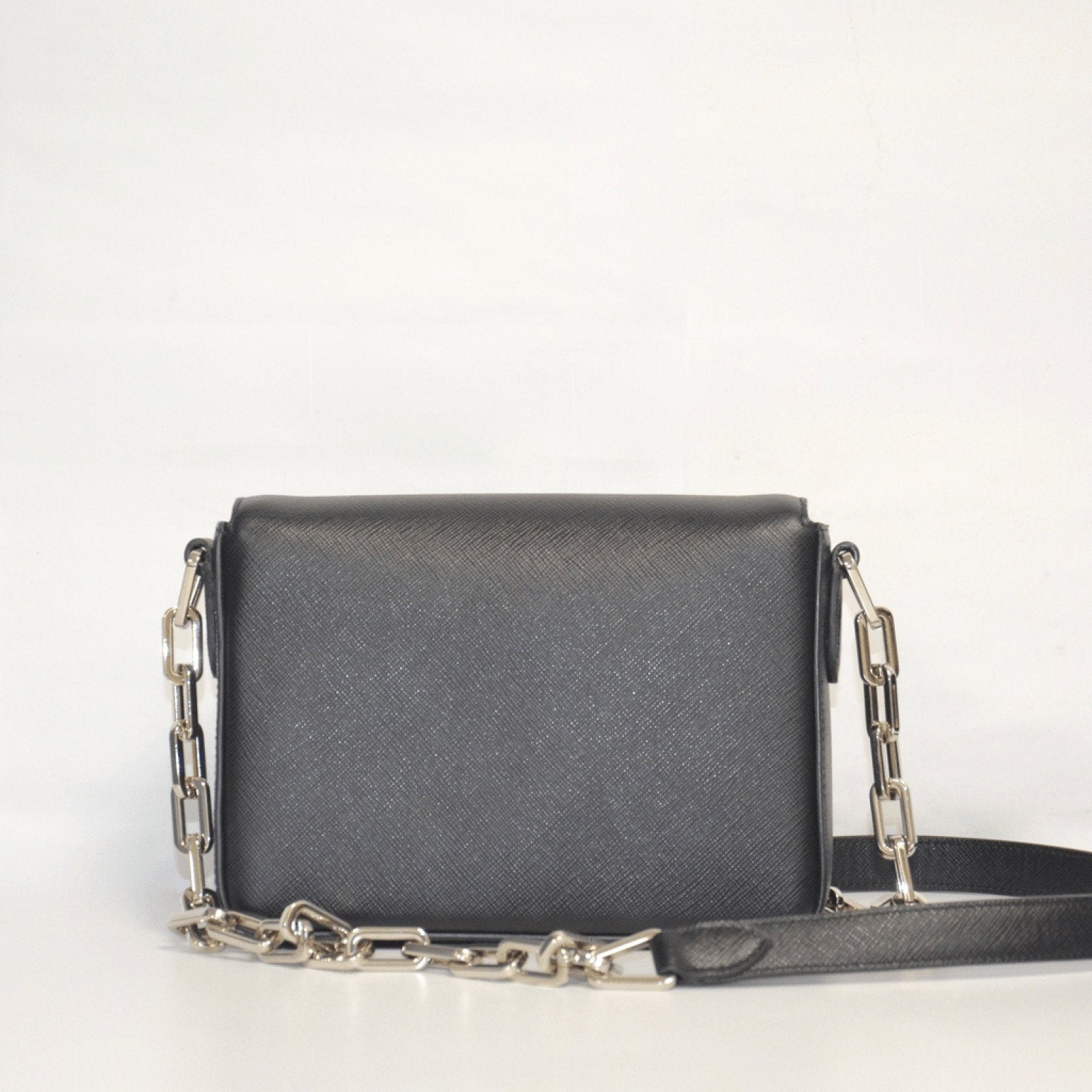 Prada Black Saffiano Chain Link Bag