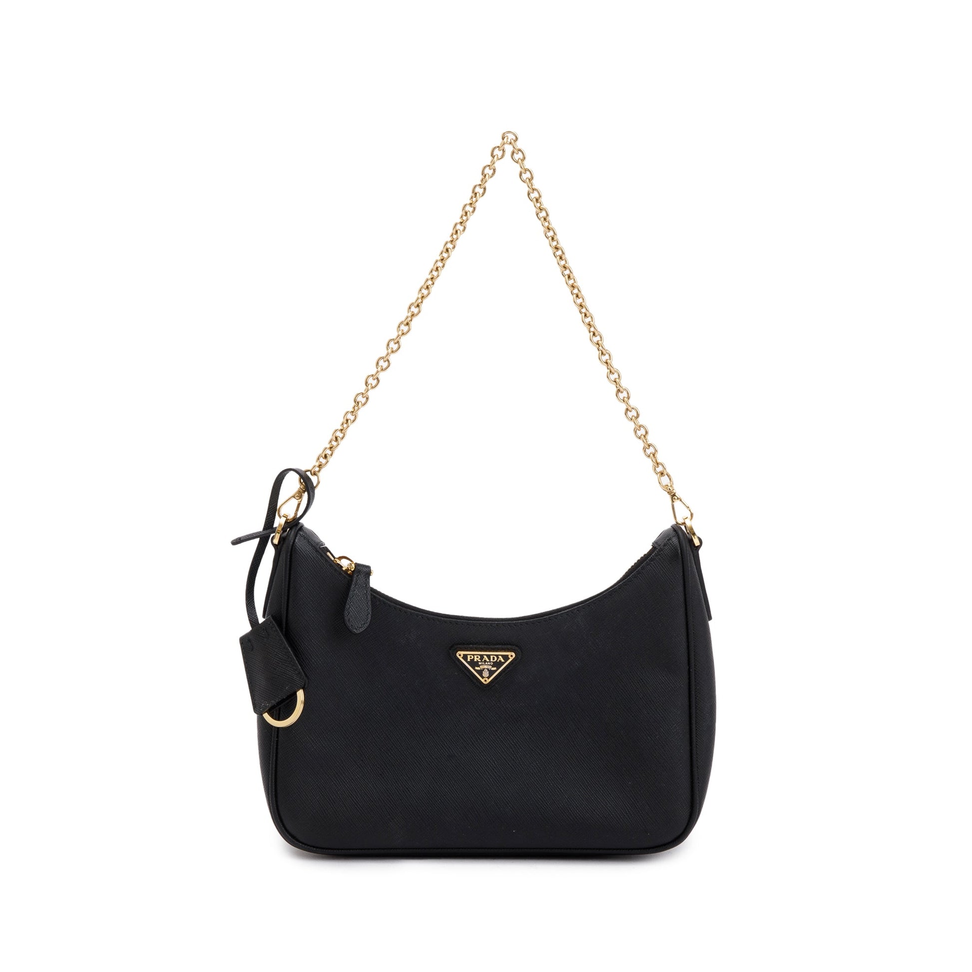 Prada Black Saffiano Leather Re-Edition 2005 Shoulder Bag