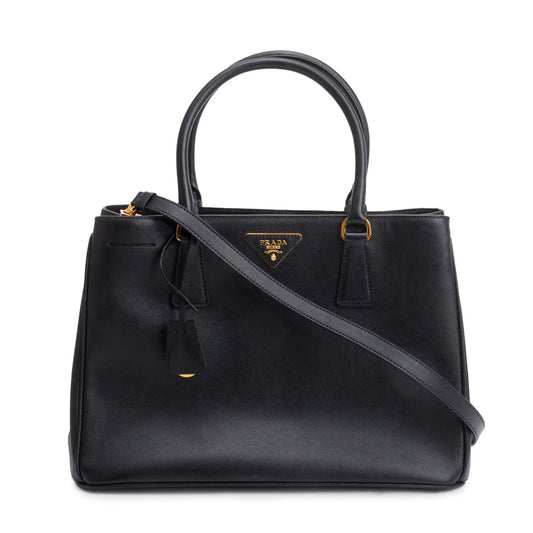 Prada Black Saffiano Lux Medium Galleria Tote