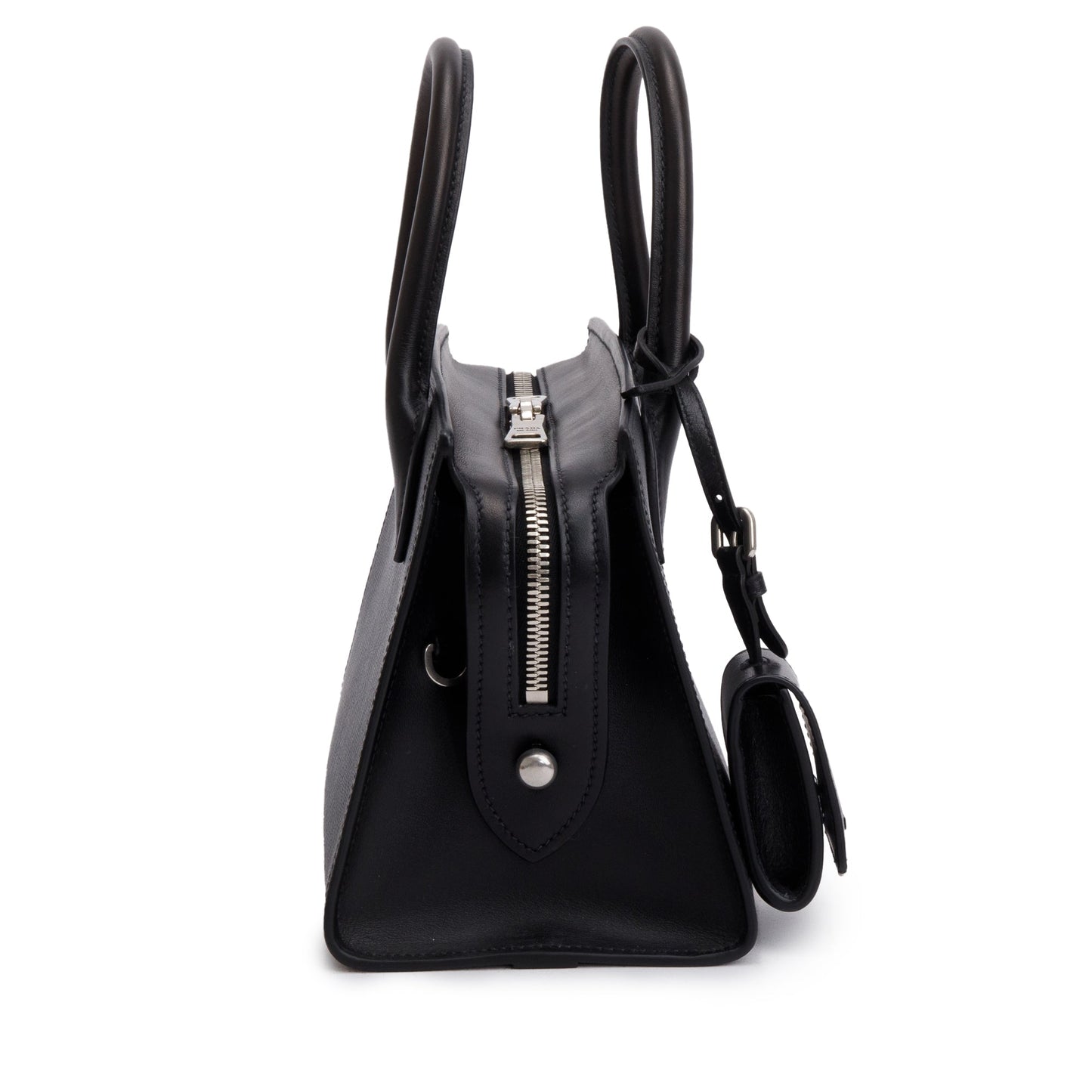 Prada Black Saffiano Lux Mini Monochrome Top Handle Tote