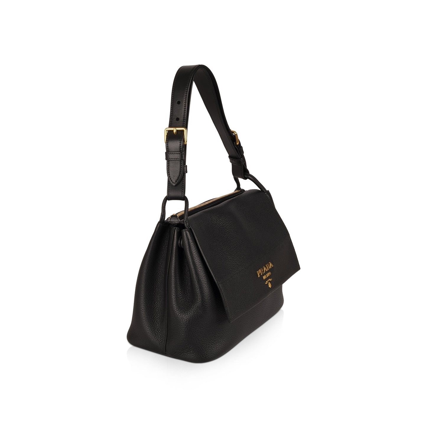 Prada Black Vitello Daino Shoulder Bag