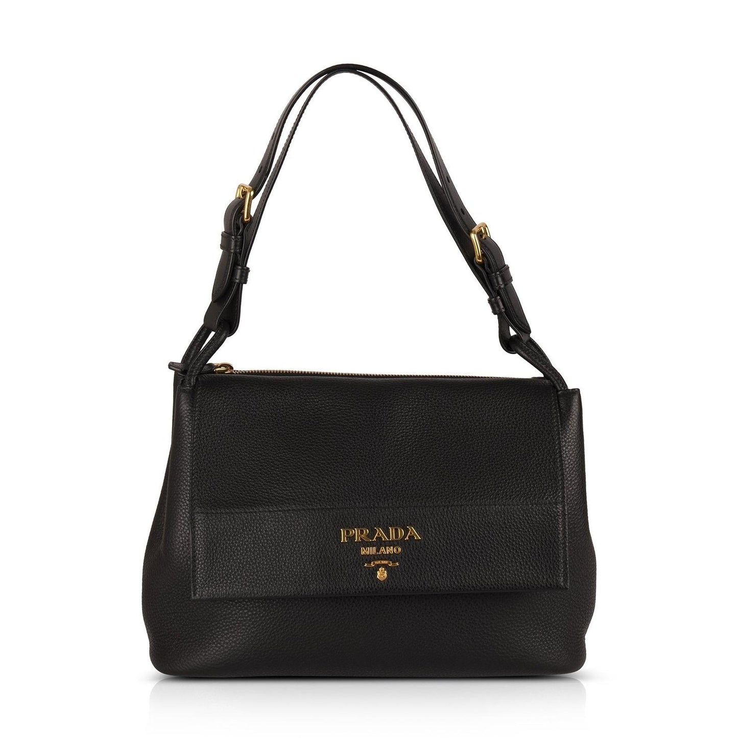 Prada Black Vitello Daino Shoulder Bag