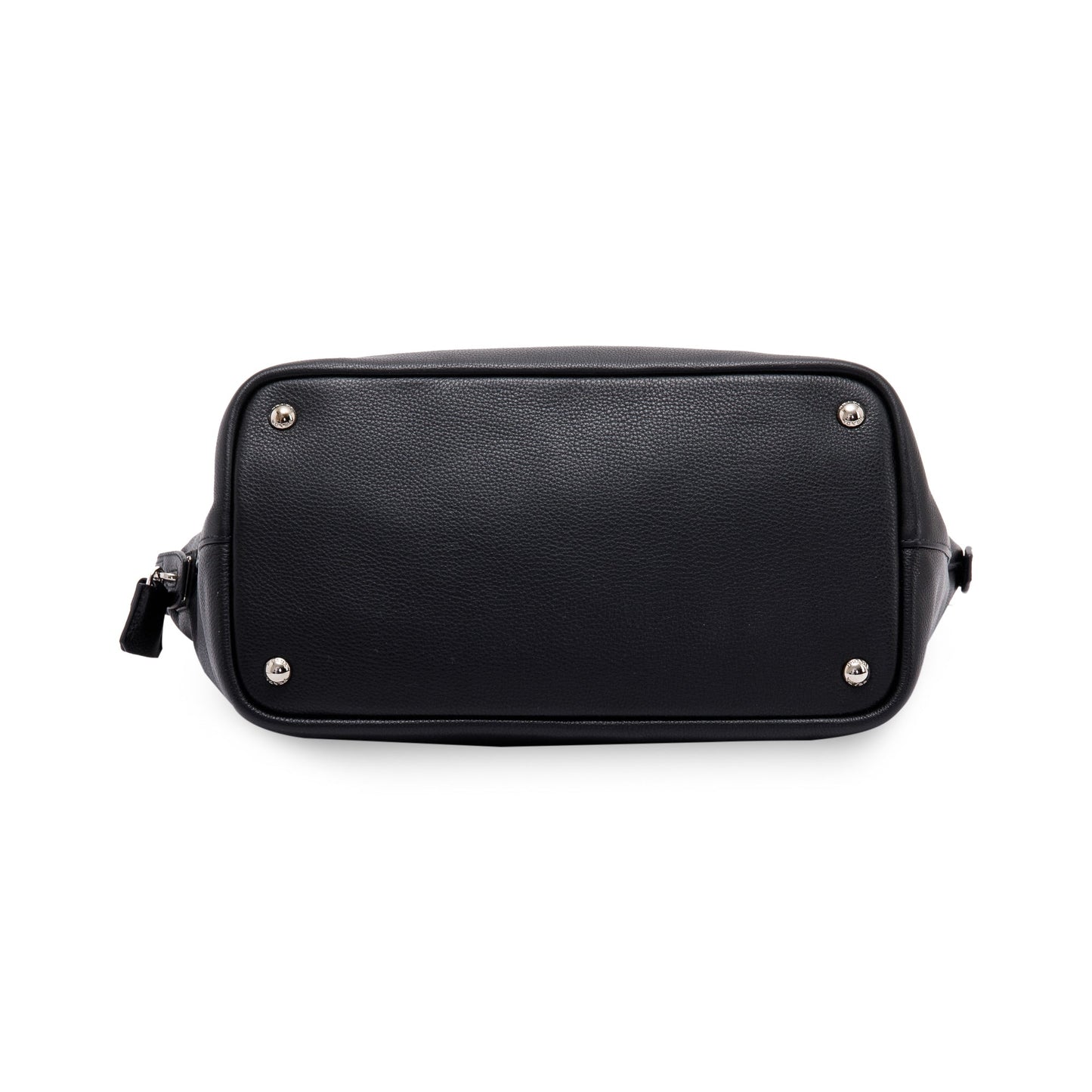 Prada Black Vitello Daino Zip Tote