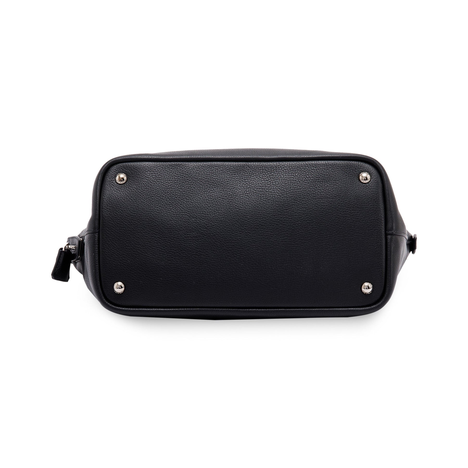 Prada Black Vitello Daino Zip Tote