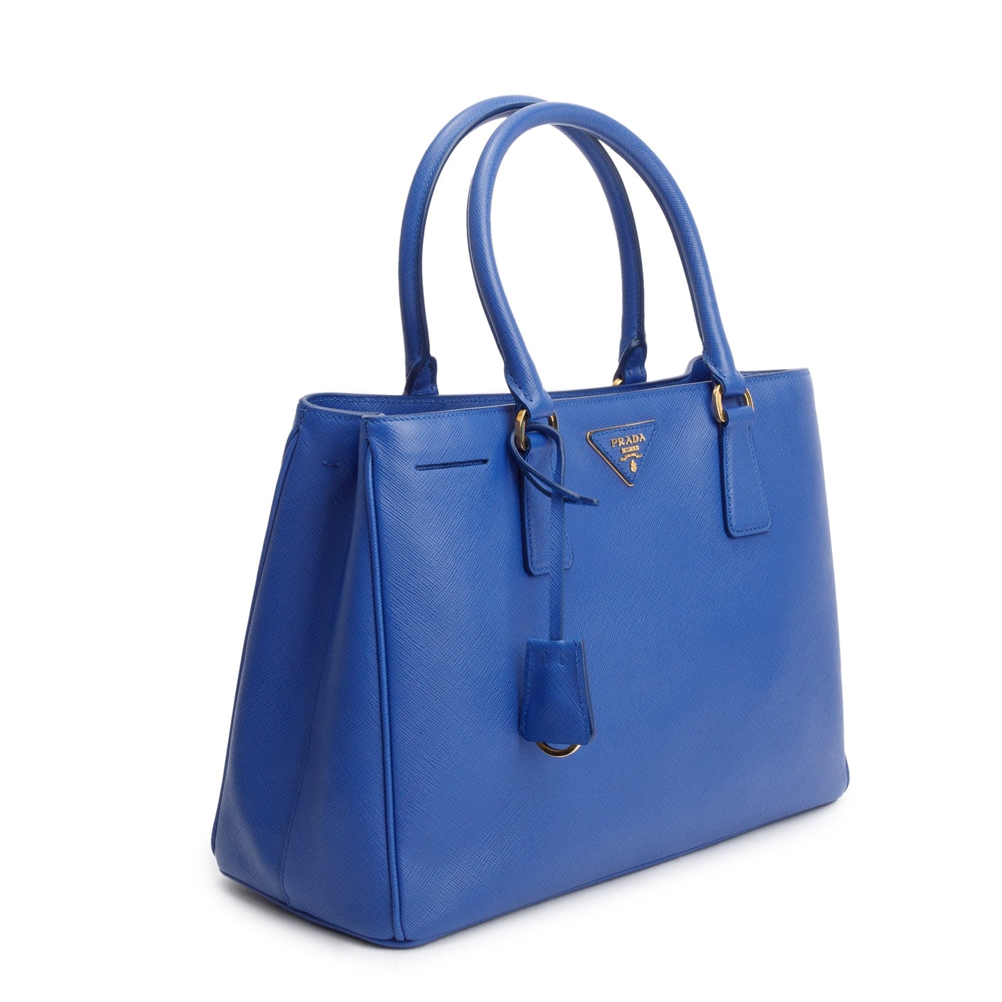 Prada Blue Saffiano Lux Medium Galleria Zip Tote