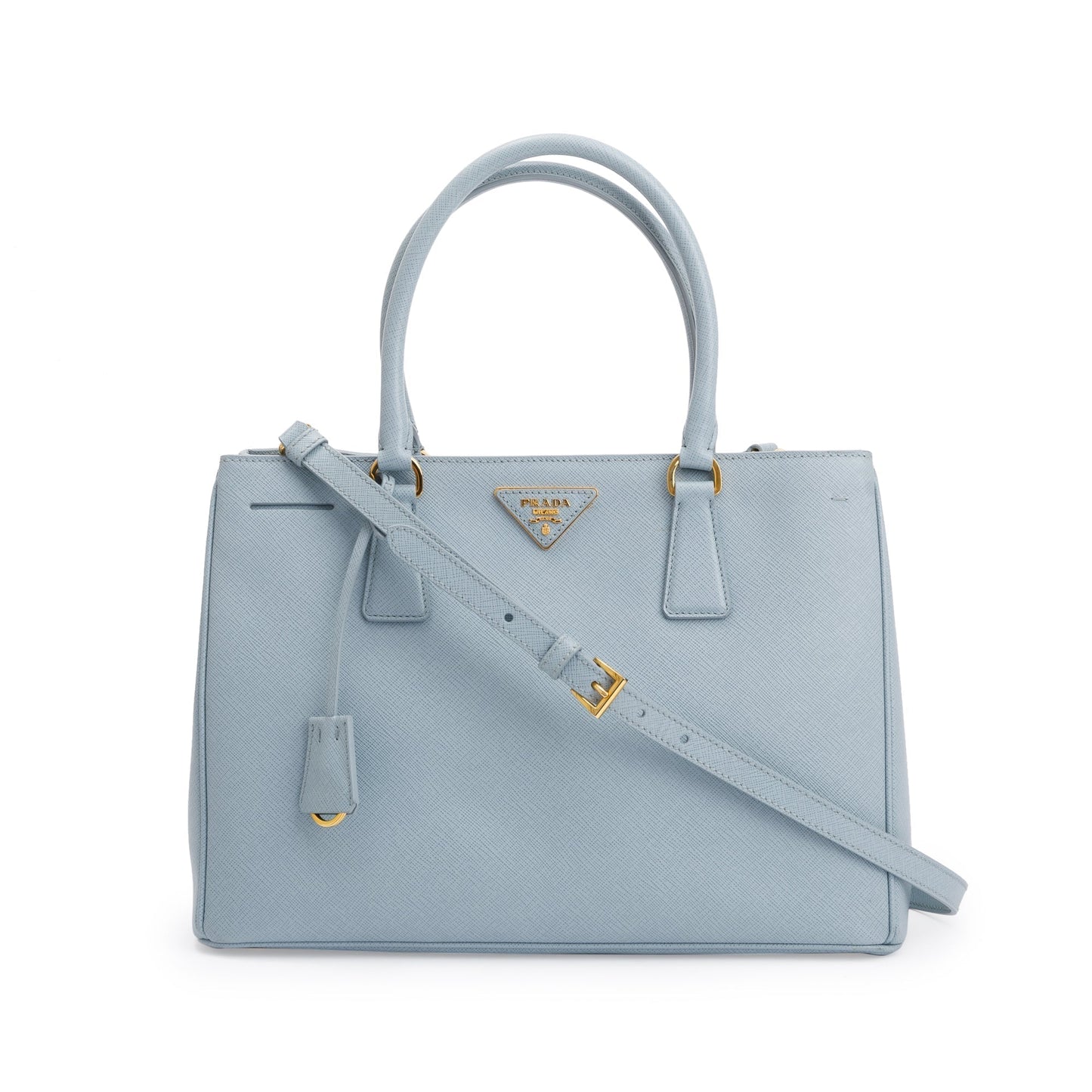 Prada Blue Saffiano Lux Medium Tote