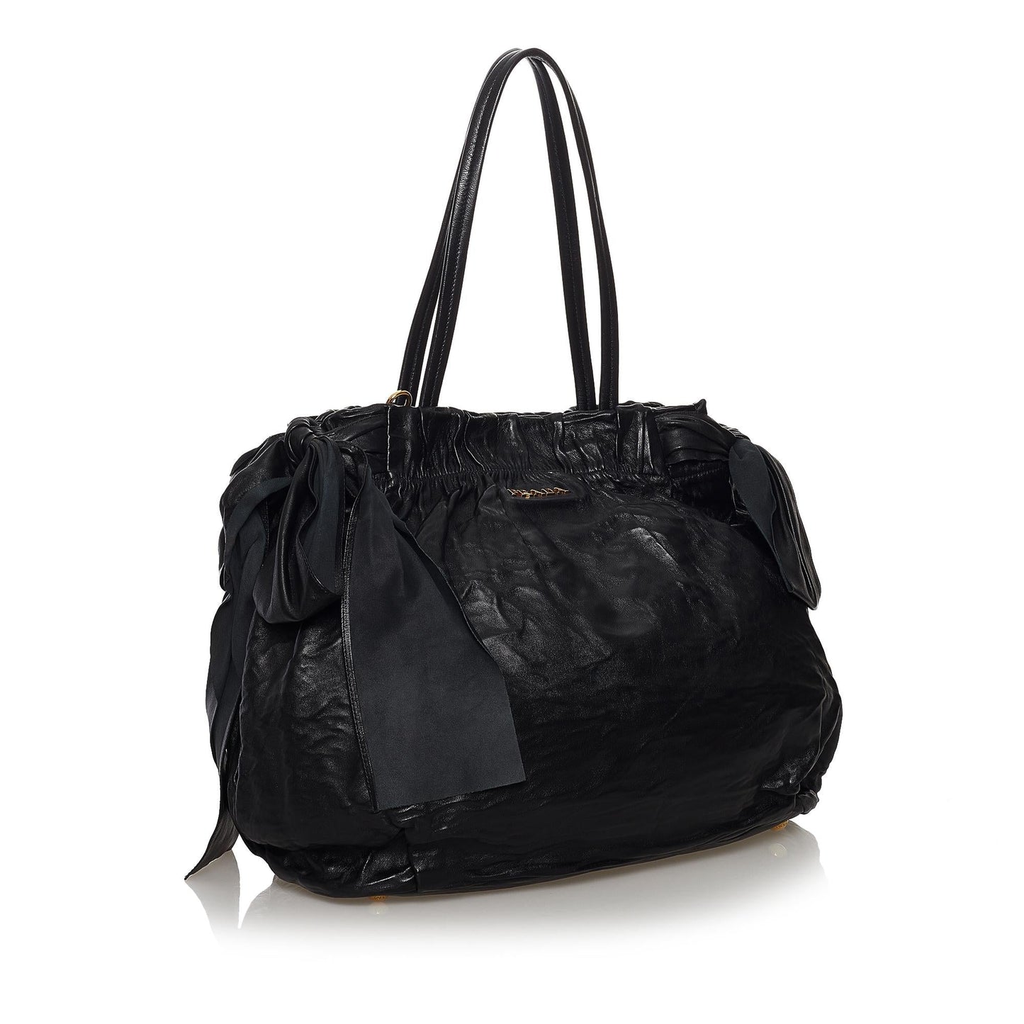 Prada Bow Nappa Leather Satchel (SHG-37206)