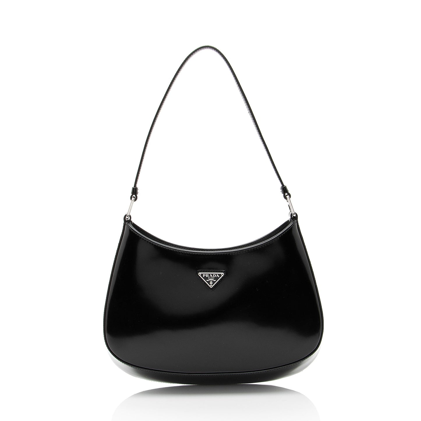 Prada Brushed Leather Cleo Shoulder Bag