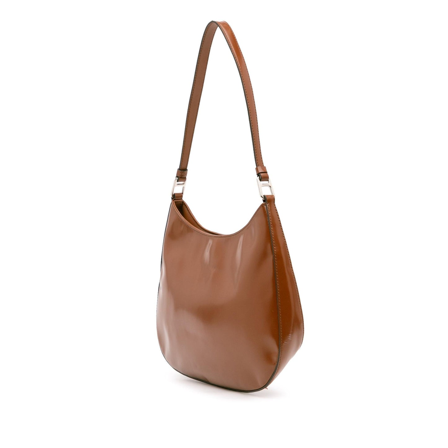 Prada Brushed Leather Cleo Shoulder Bag