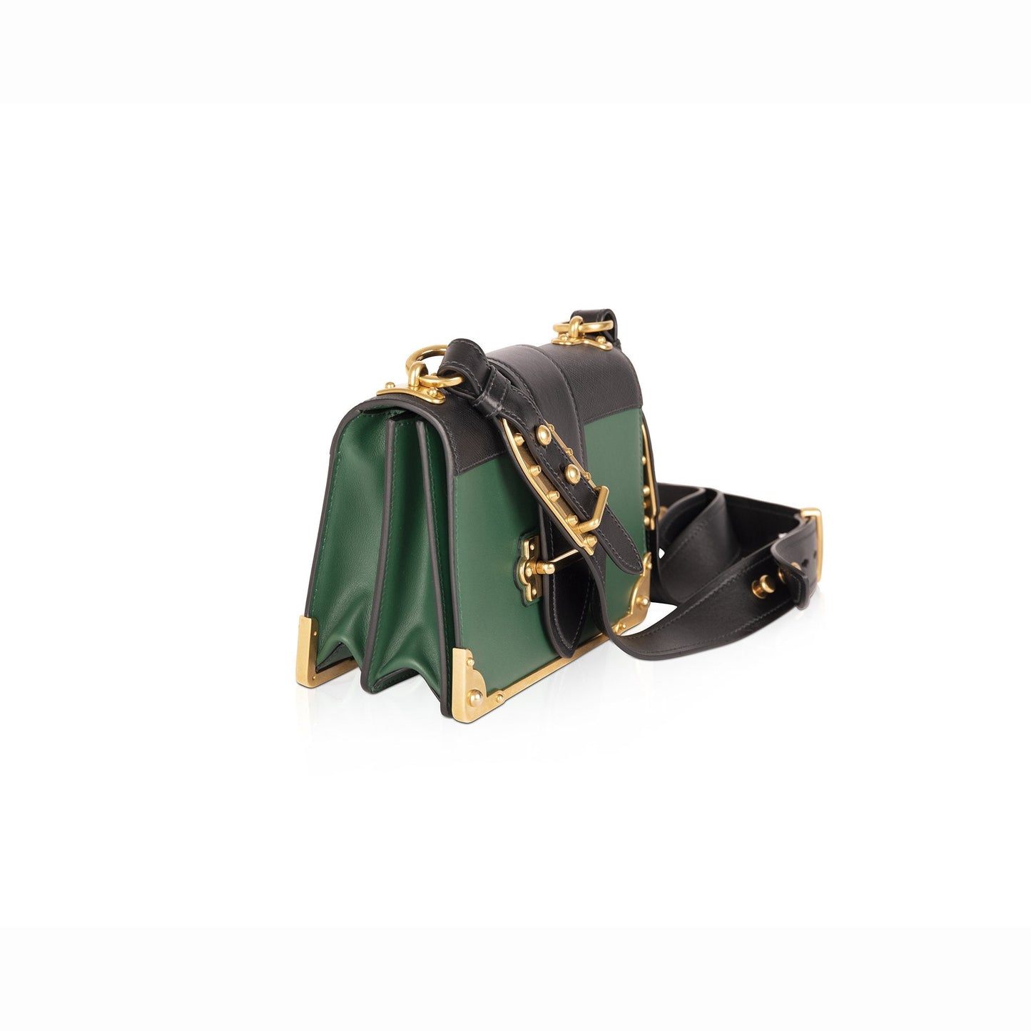 Prada Cahier Leather Shoulder Bag