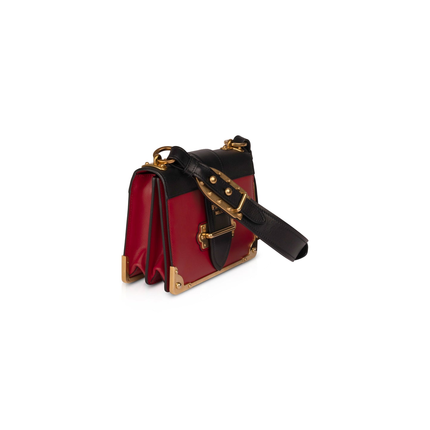Prada Cahier Leather Shoulder Bag