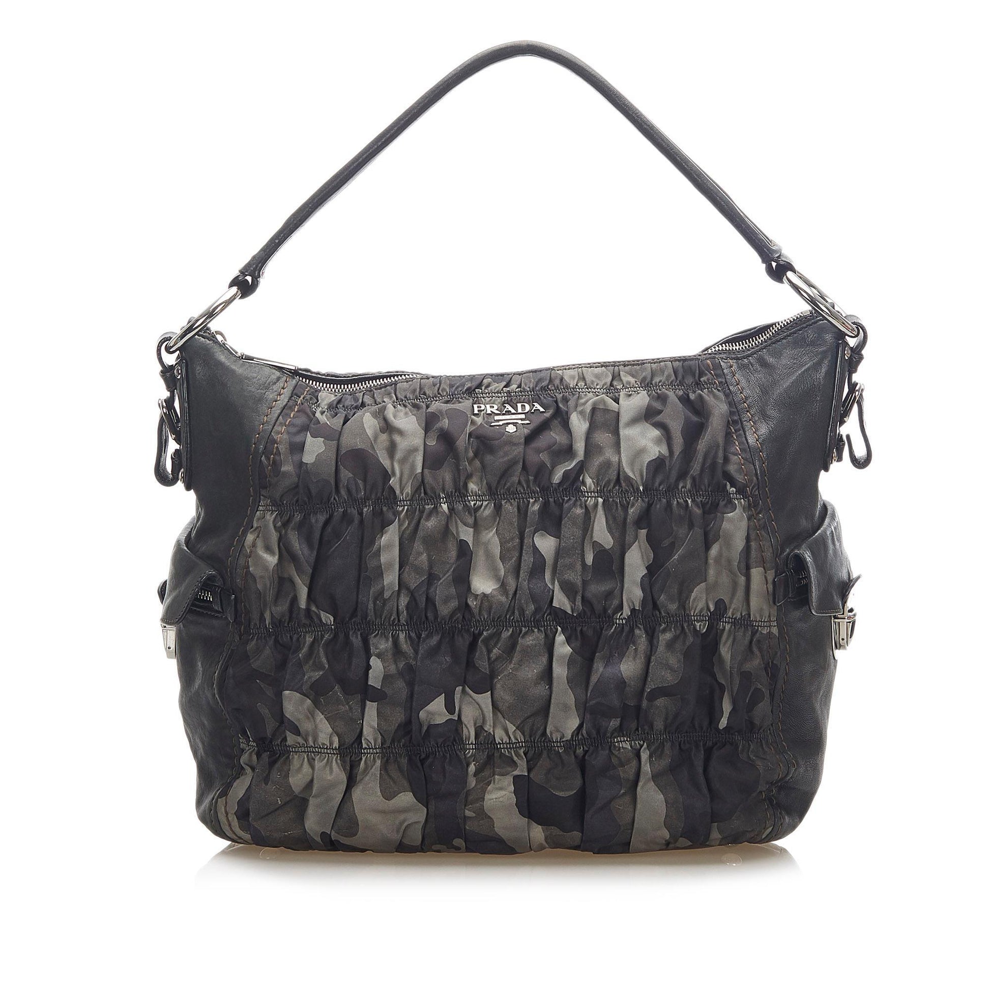 Prada Camouflage Tessuto Gaufre Tote Bag ( )