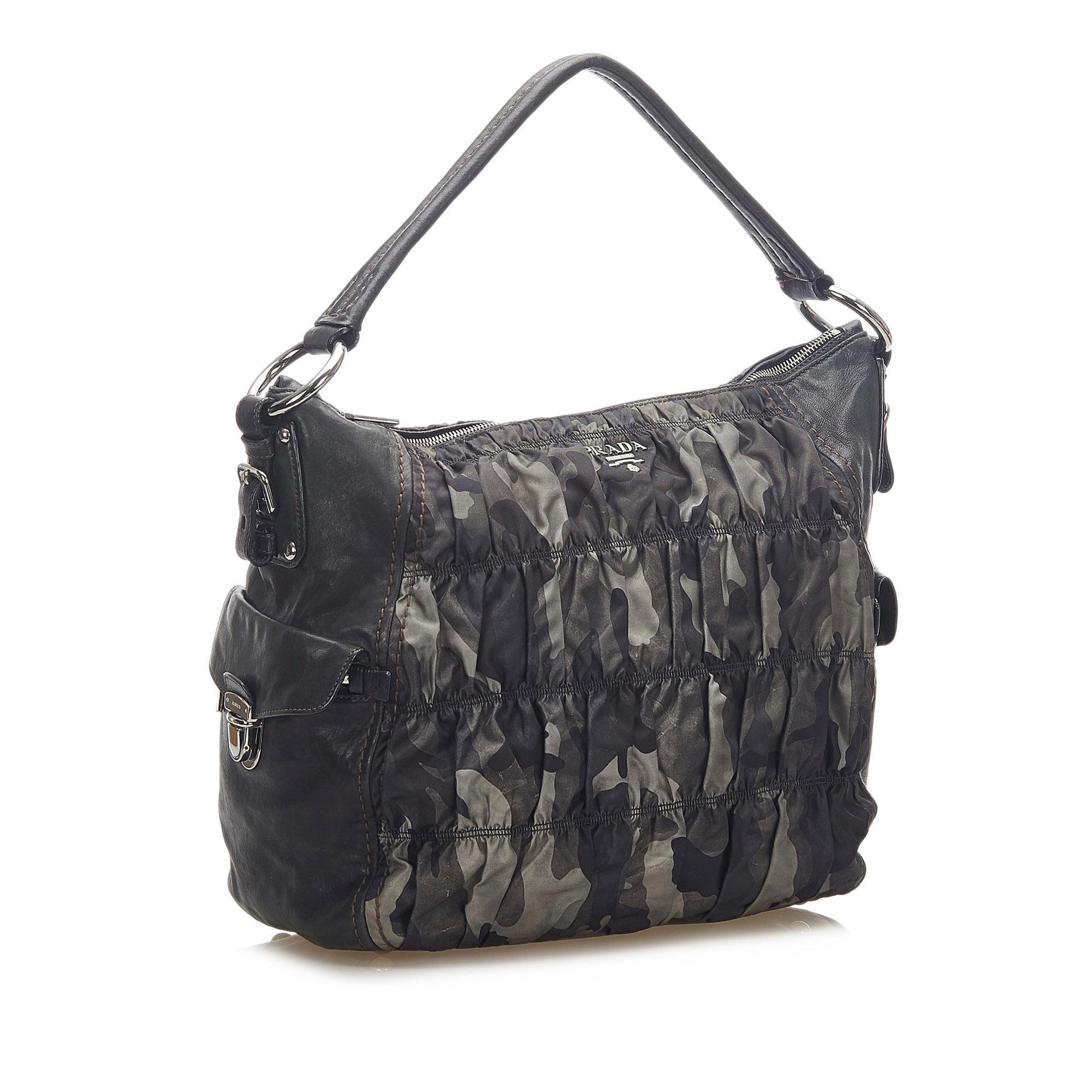 Prada Camouflage Tessuto Gaufre Tote Bag ( )
