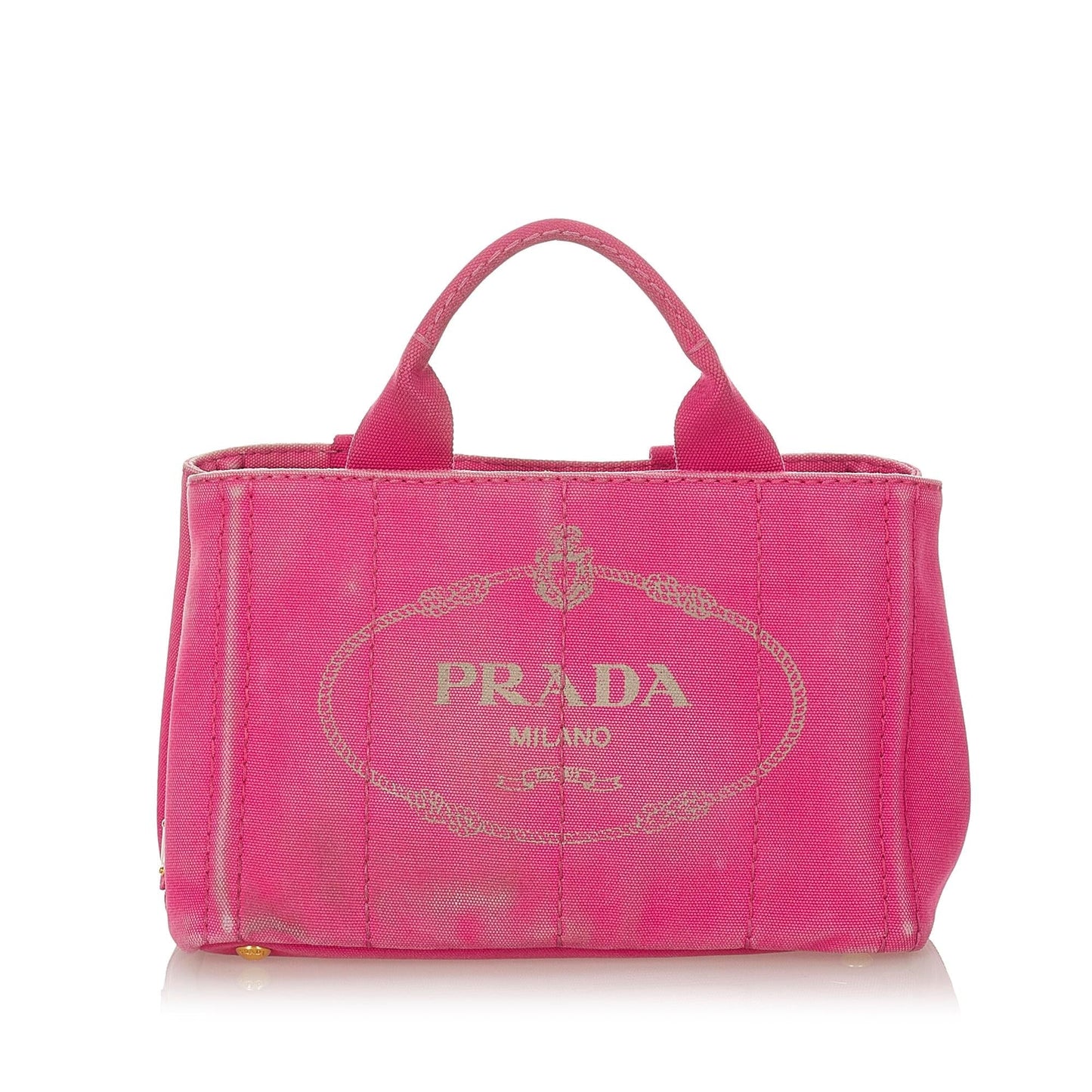 Prada Canapa Logo Canvas Satchel (SHG-23610)