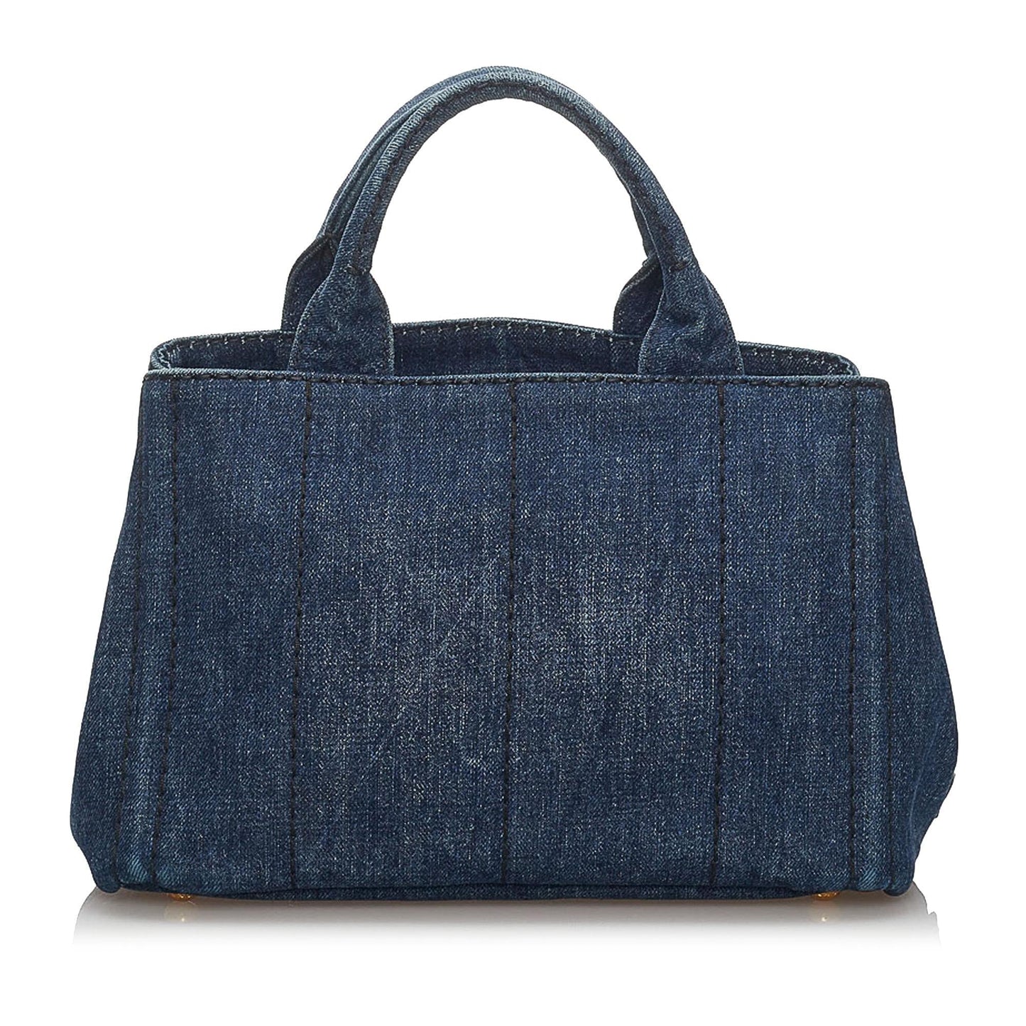 Prada Canapa Logo Denim Handbag (SHG-33957)