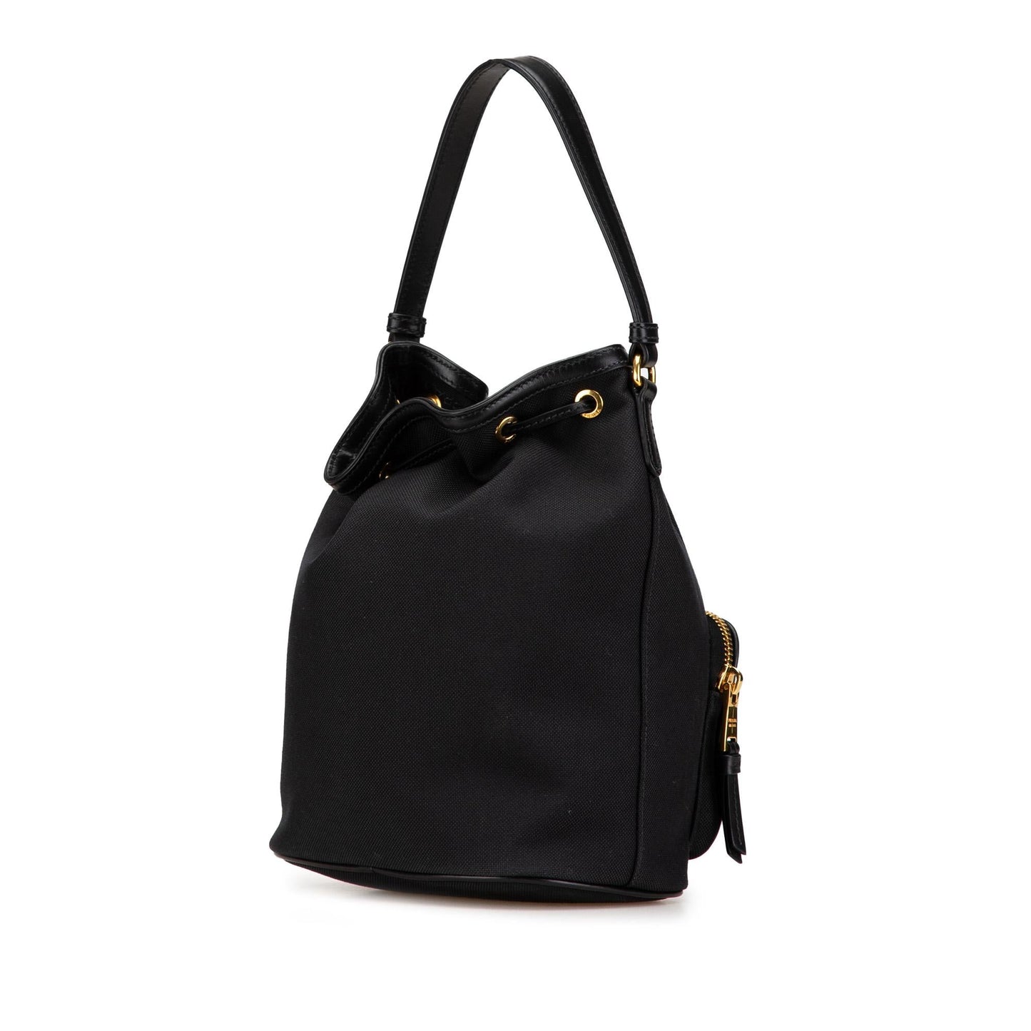 Prada Canapa Logo Duet Bucket Bag