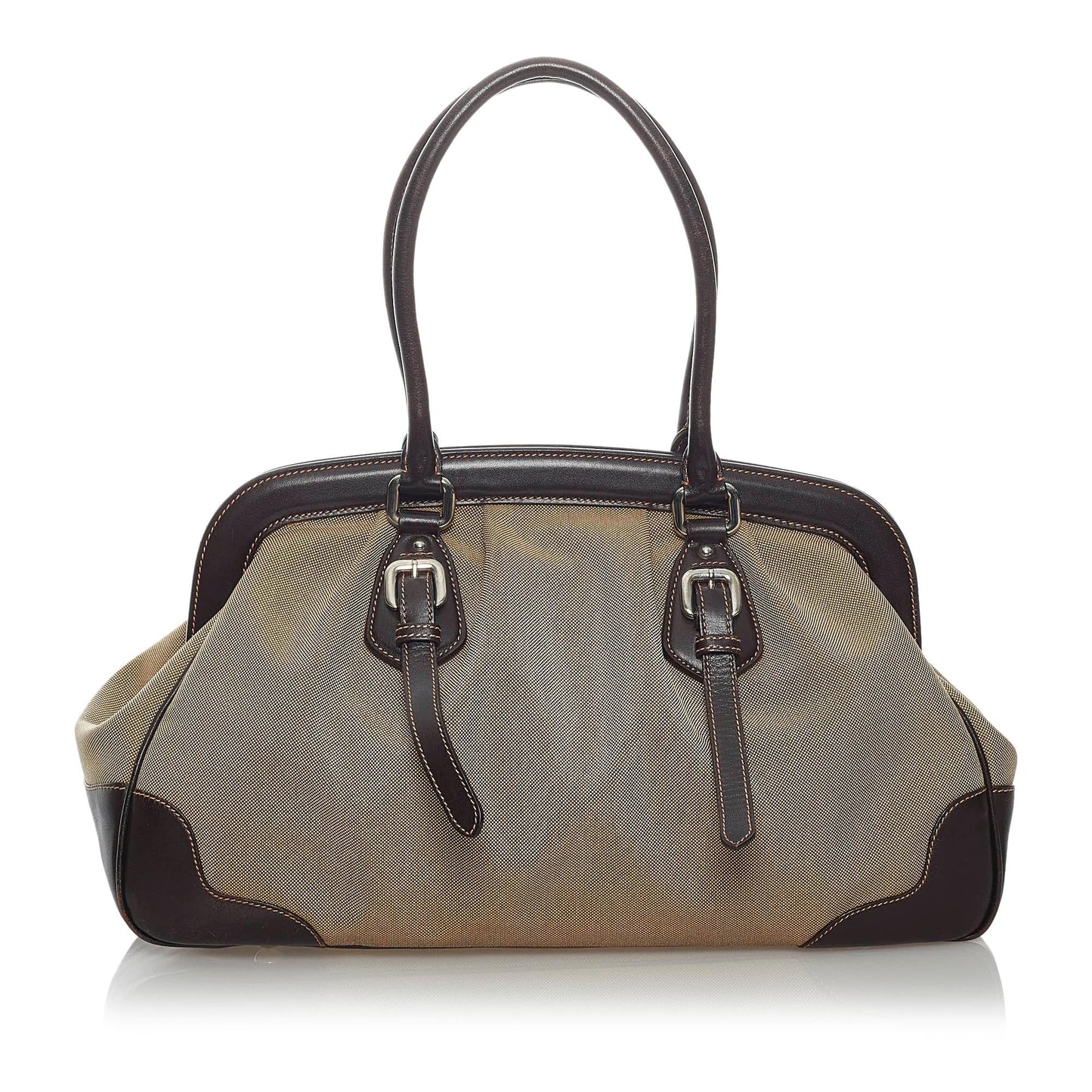 Prada Canapa Logo Frame Handbag (SHG-29755)