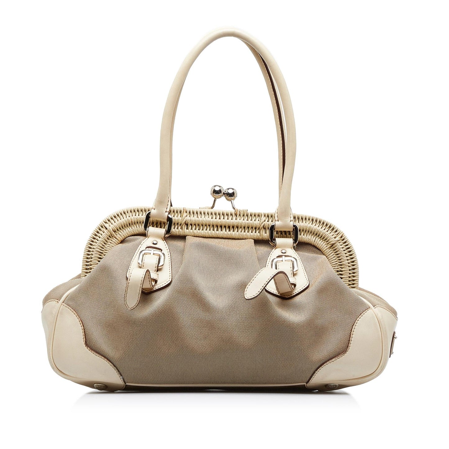 Prada Canapa Logo Frame Handbag (SHG-)