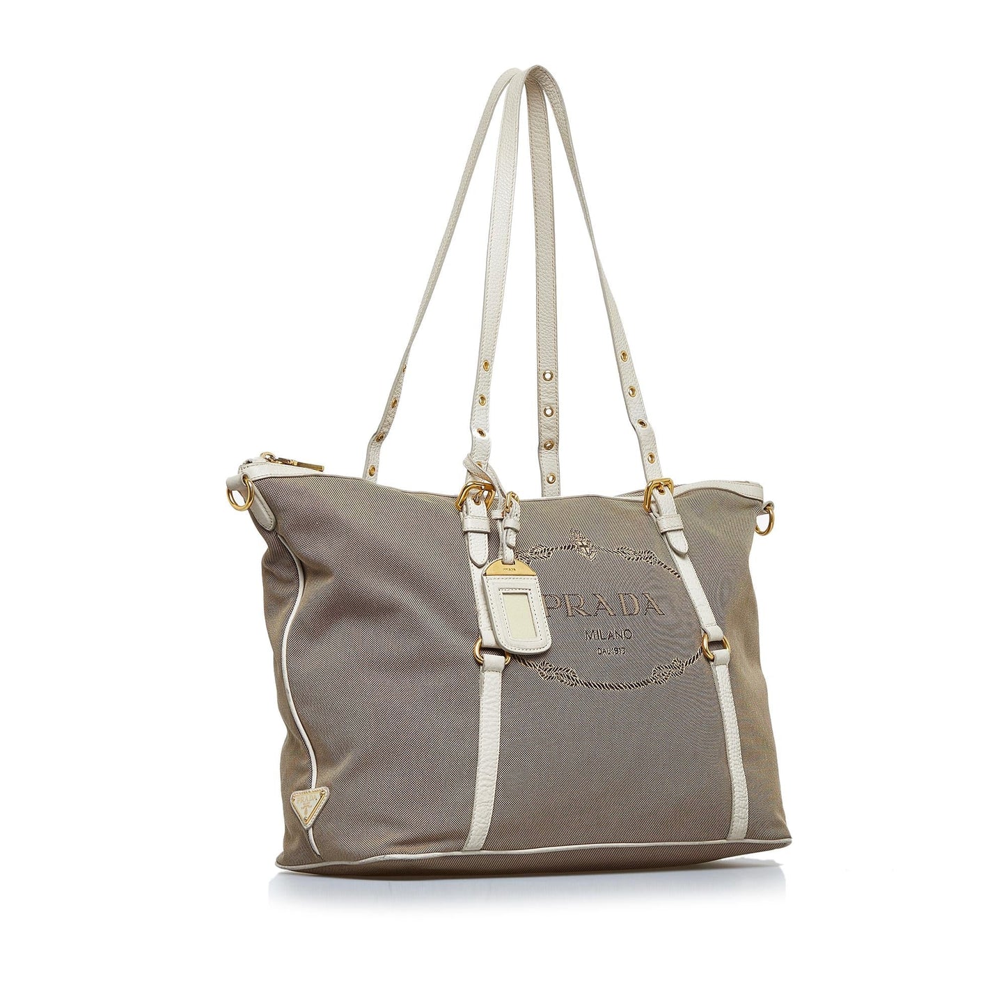 Prada Canapa Logo Tote Bag (SHG-CgL1ku)