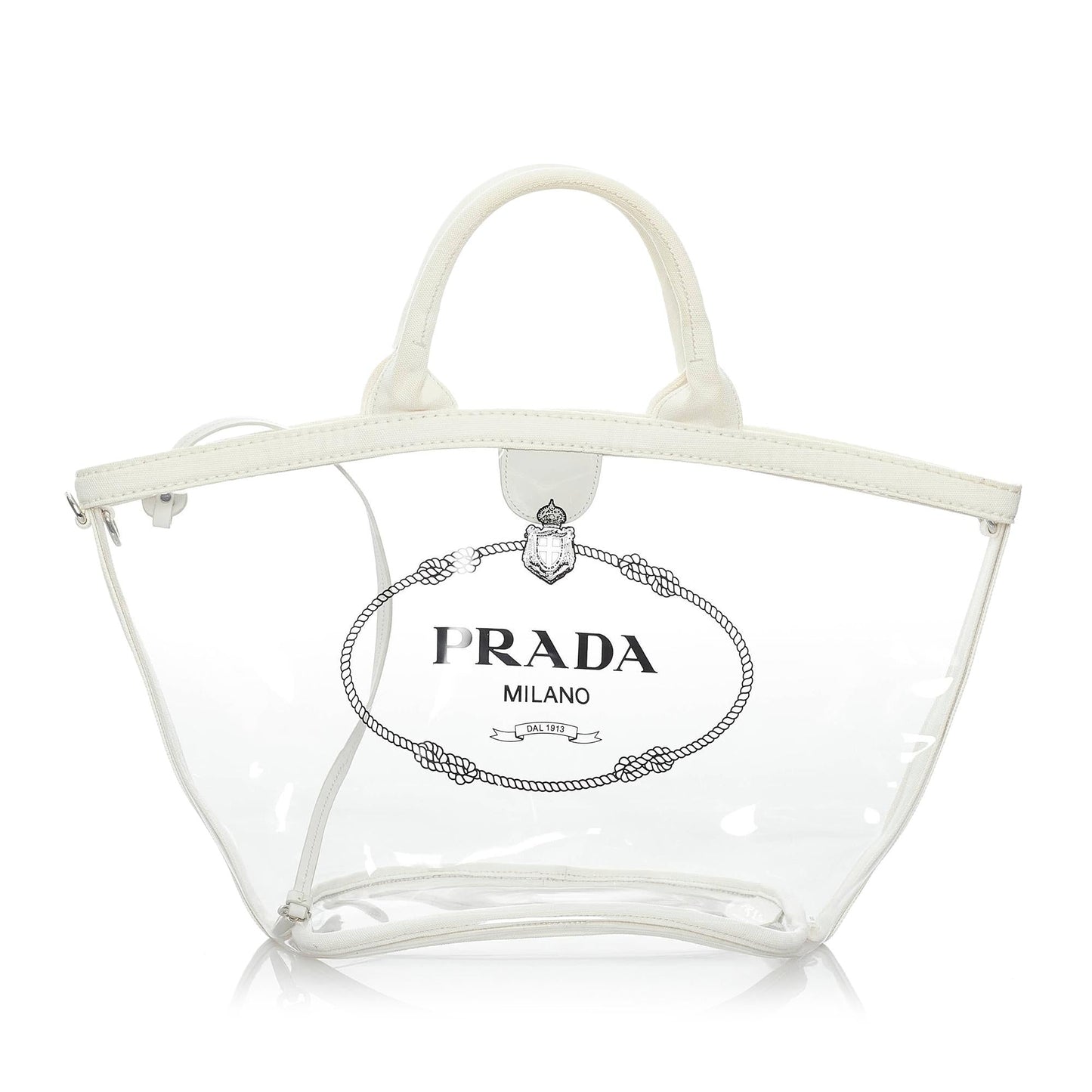 Prada Canapa Logo Vinyl Handbag (SHG-29931)