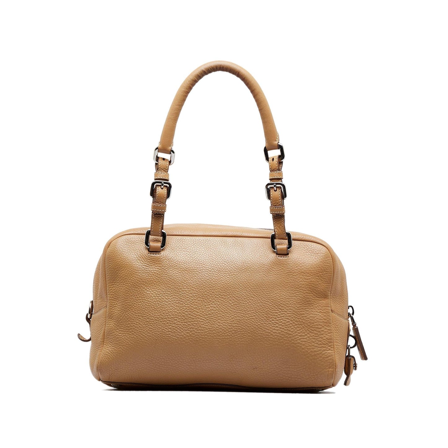 Prada Canapa Logo Vitello Daino Shoulder Bag (SHG-FKqHYc)