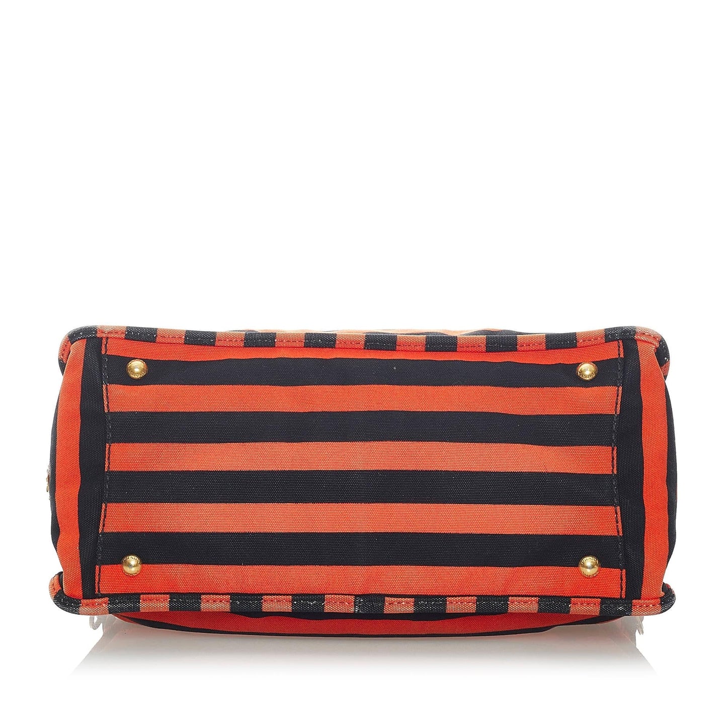 Prada Canapa Righe Canvas Satchel (SHG-0IK9a4)