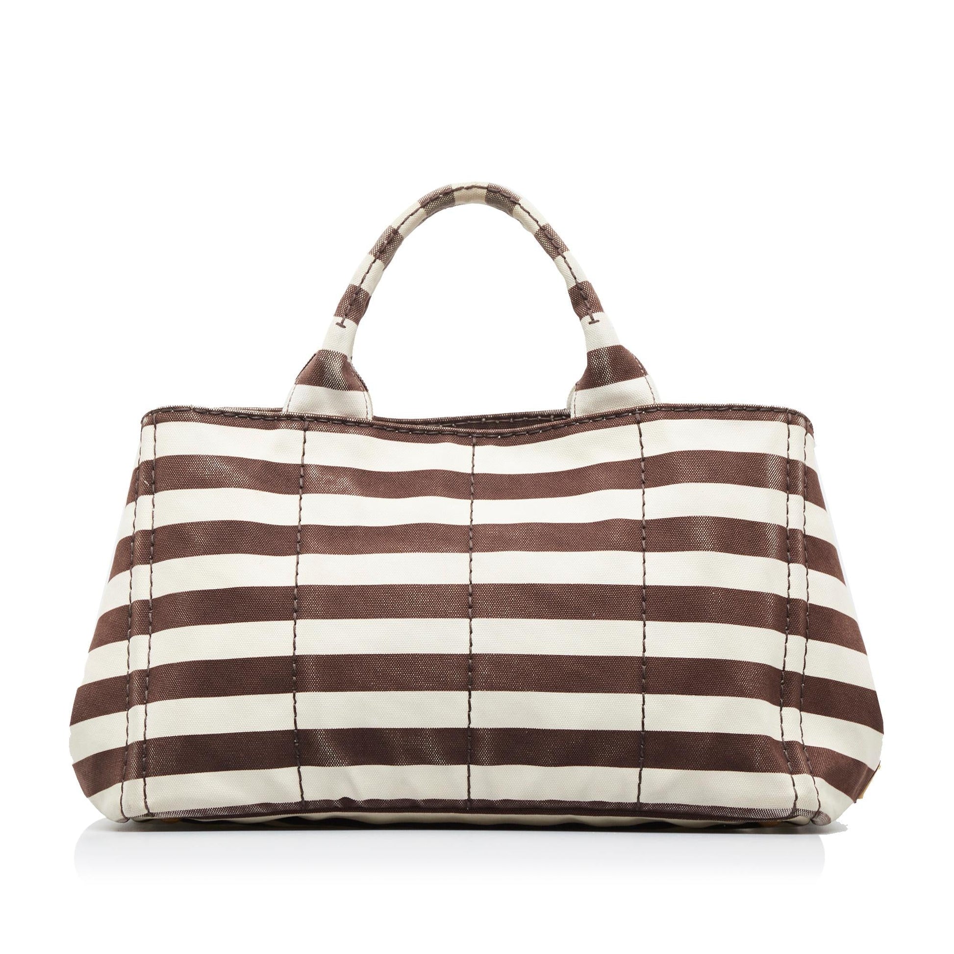 Prada Canapa Righe Satchel (SHG-)