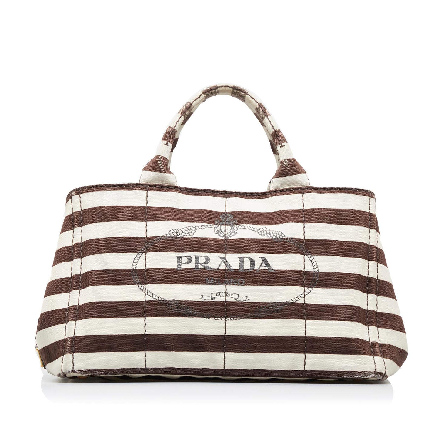 Prada Canapa Righe Satchel (SHG-)