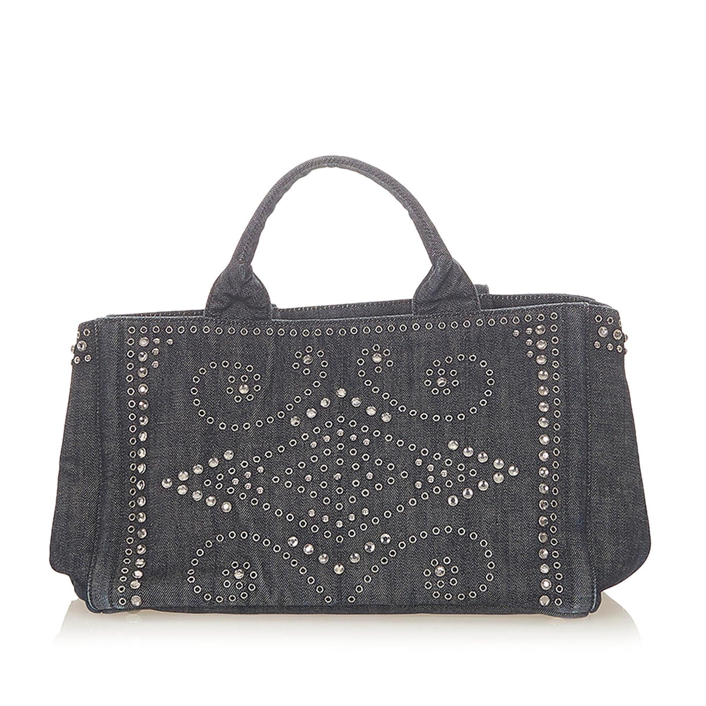 Prada Canapa Studded Tote Bag ( )