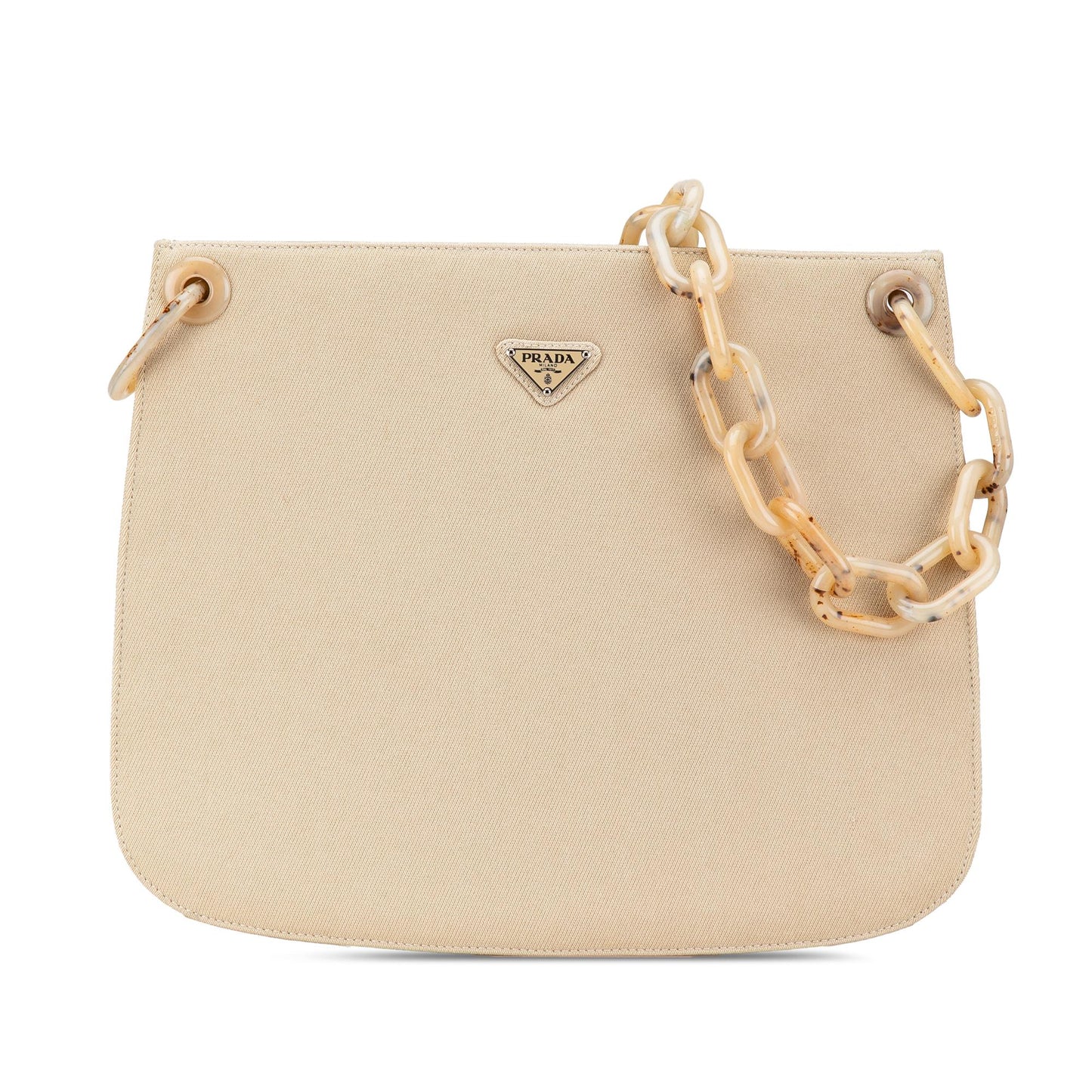 Prada Canvas Canapa Swing Chain Shoulder Bag