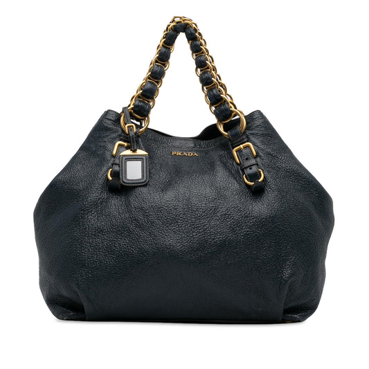 Prada Cervo Lux Chain Tote (SHG-8kccG2)