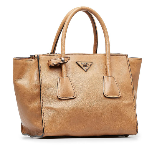Prada City Calf Double Zip Tote ( )