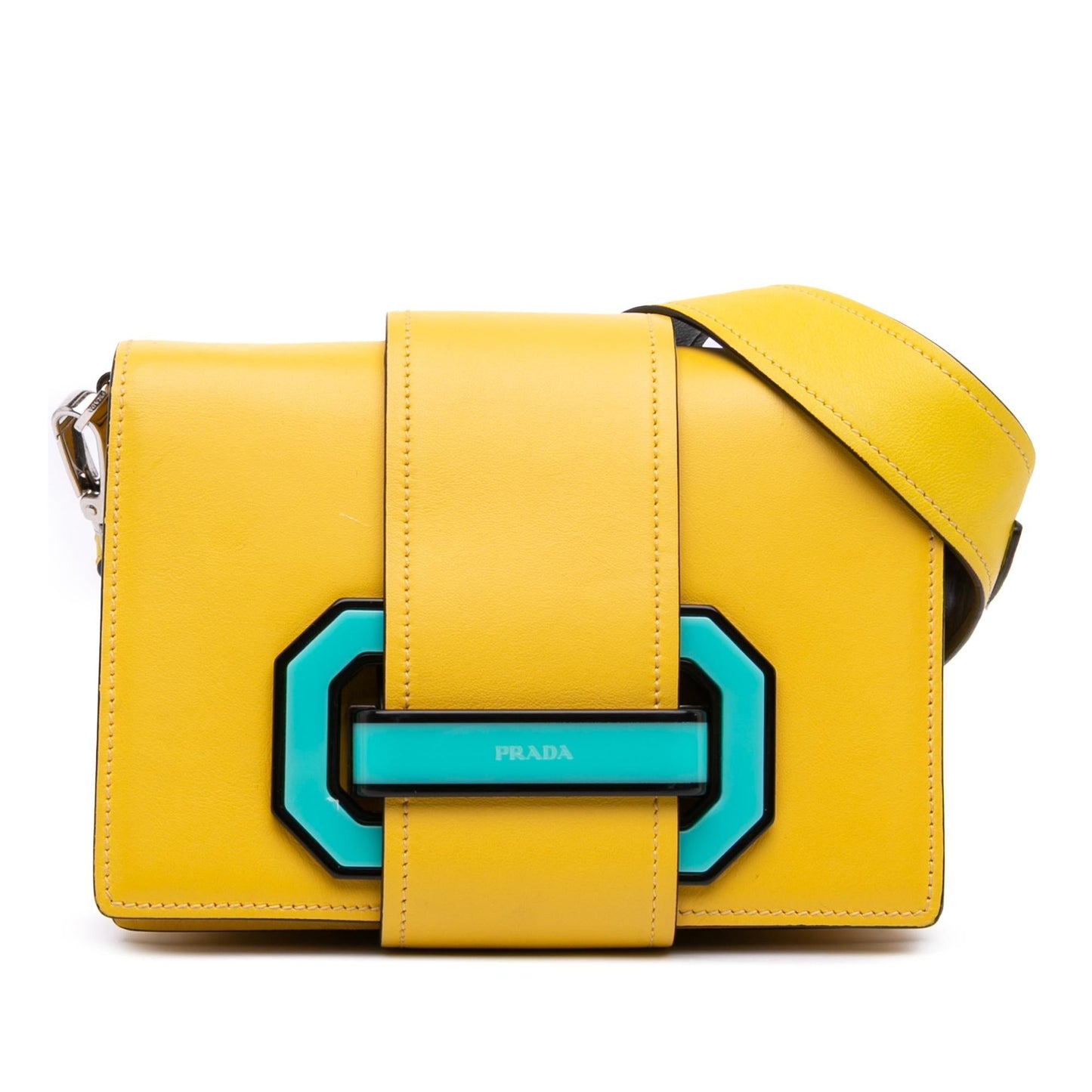 Prada City Calf Plex Ribbon Crossbody