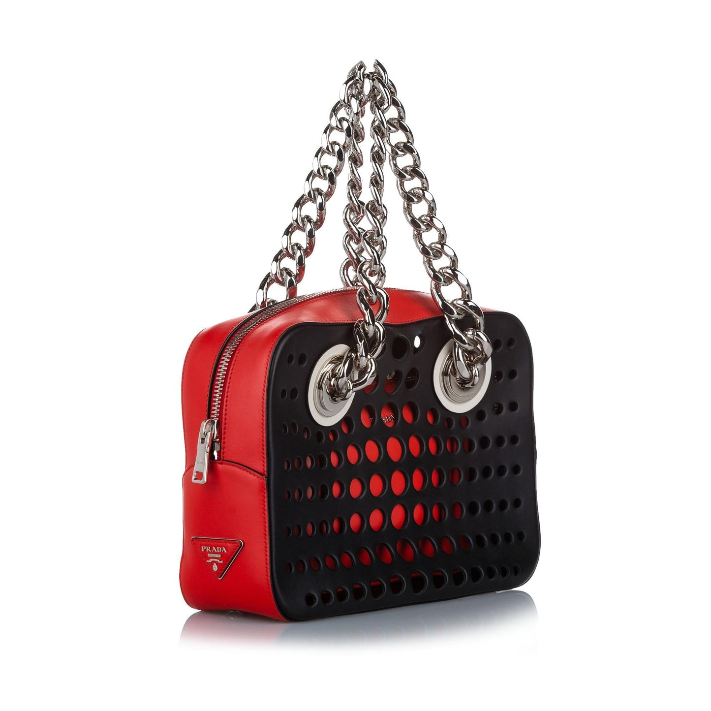 Prada City Fori Perforated Handbag (SHG-32105)